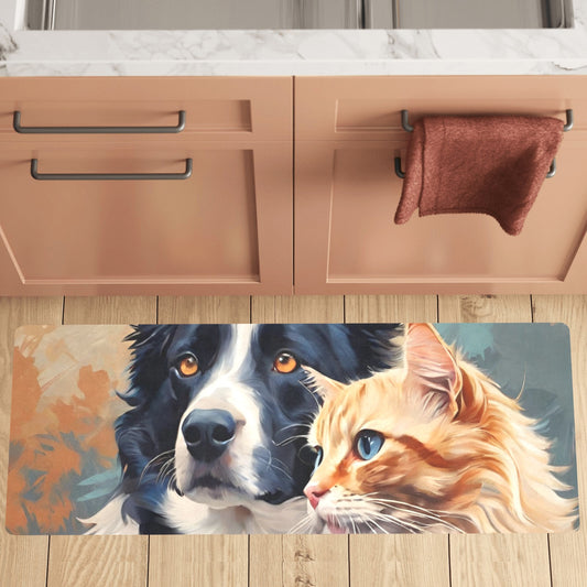Unlikely Friends Kitchen Mat 48"x17"(Made In Queen)