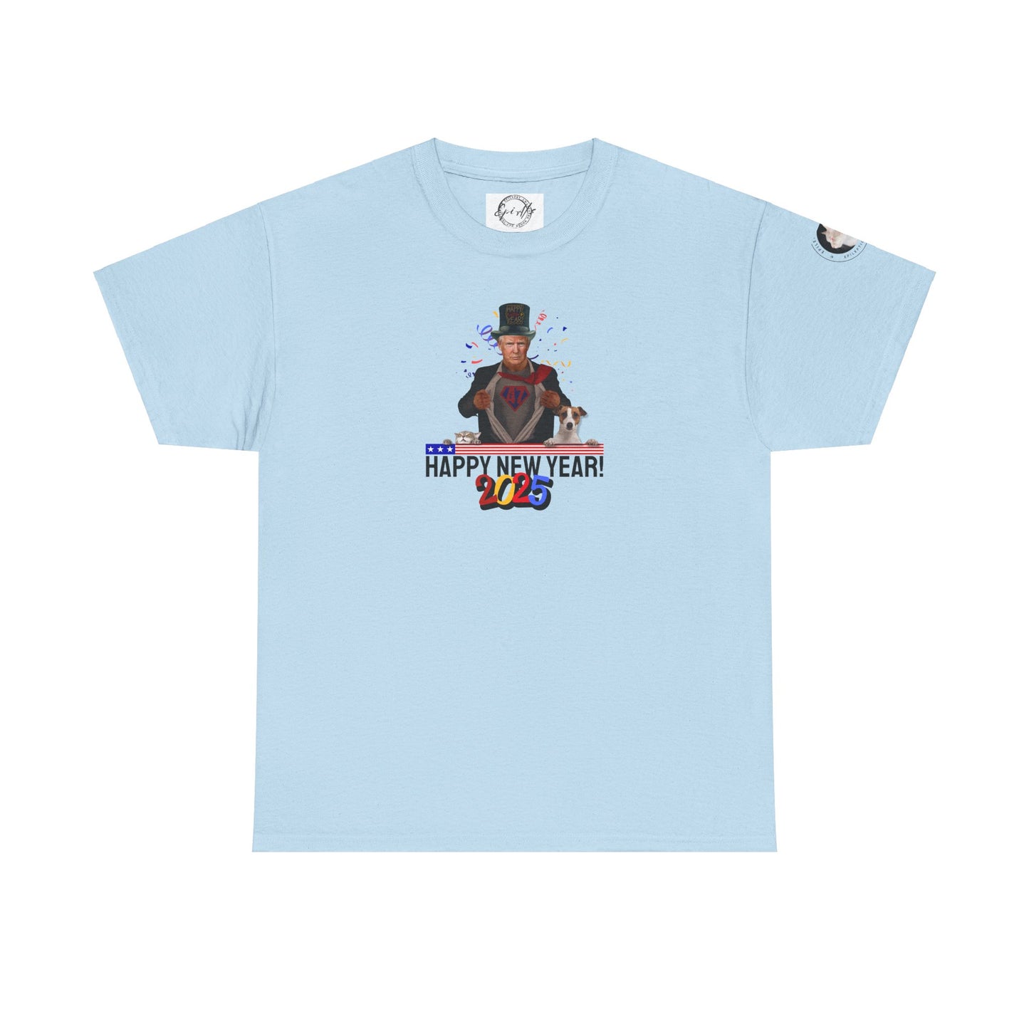 Trump Happy New Year 2025 Unisex Heavy Cotton Tee