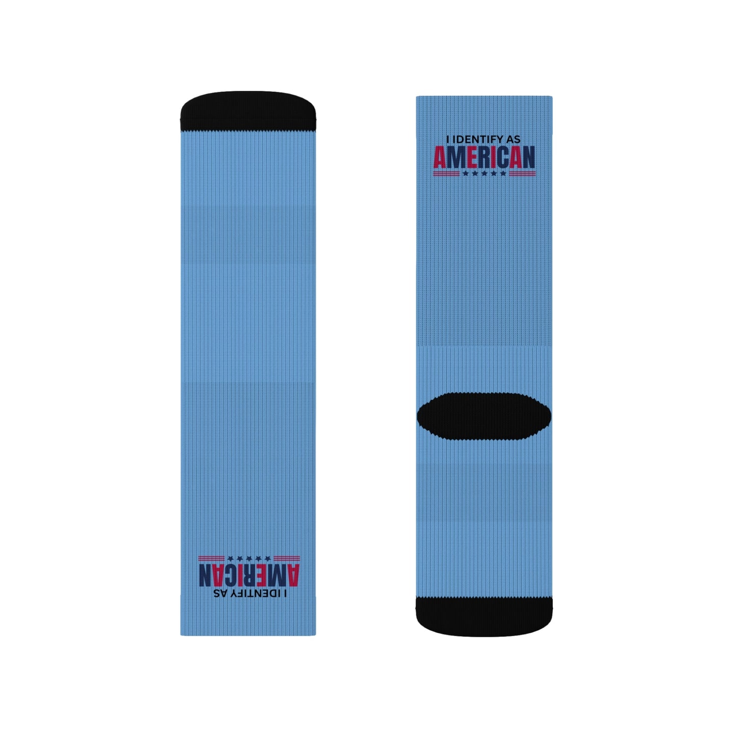 Identifies as American Sublimation Socks Printify