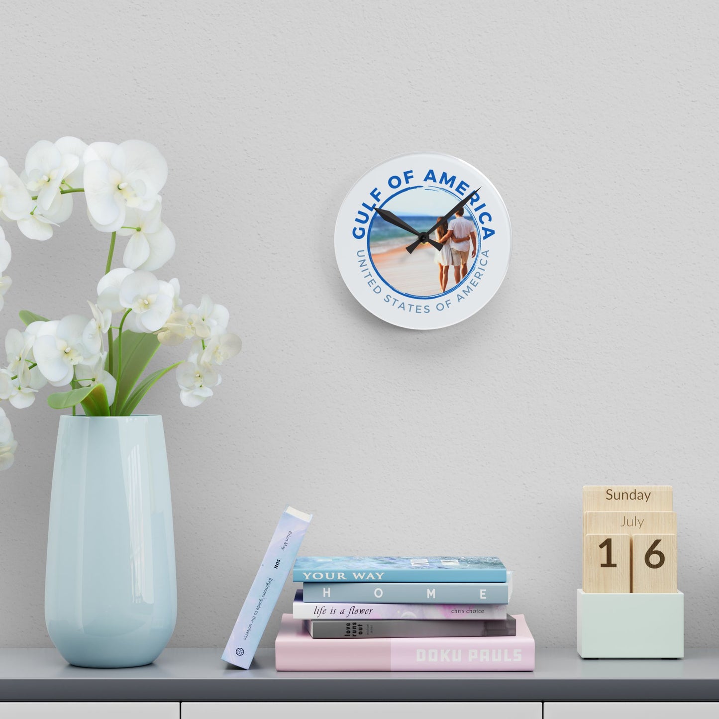 Gulf of America USA Acrylic Wall Clock