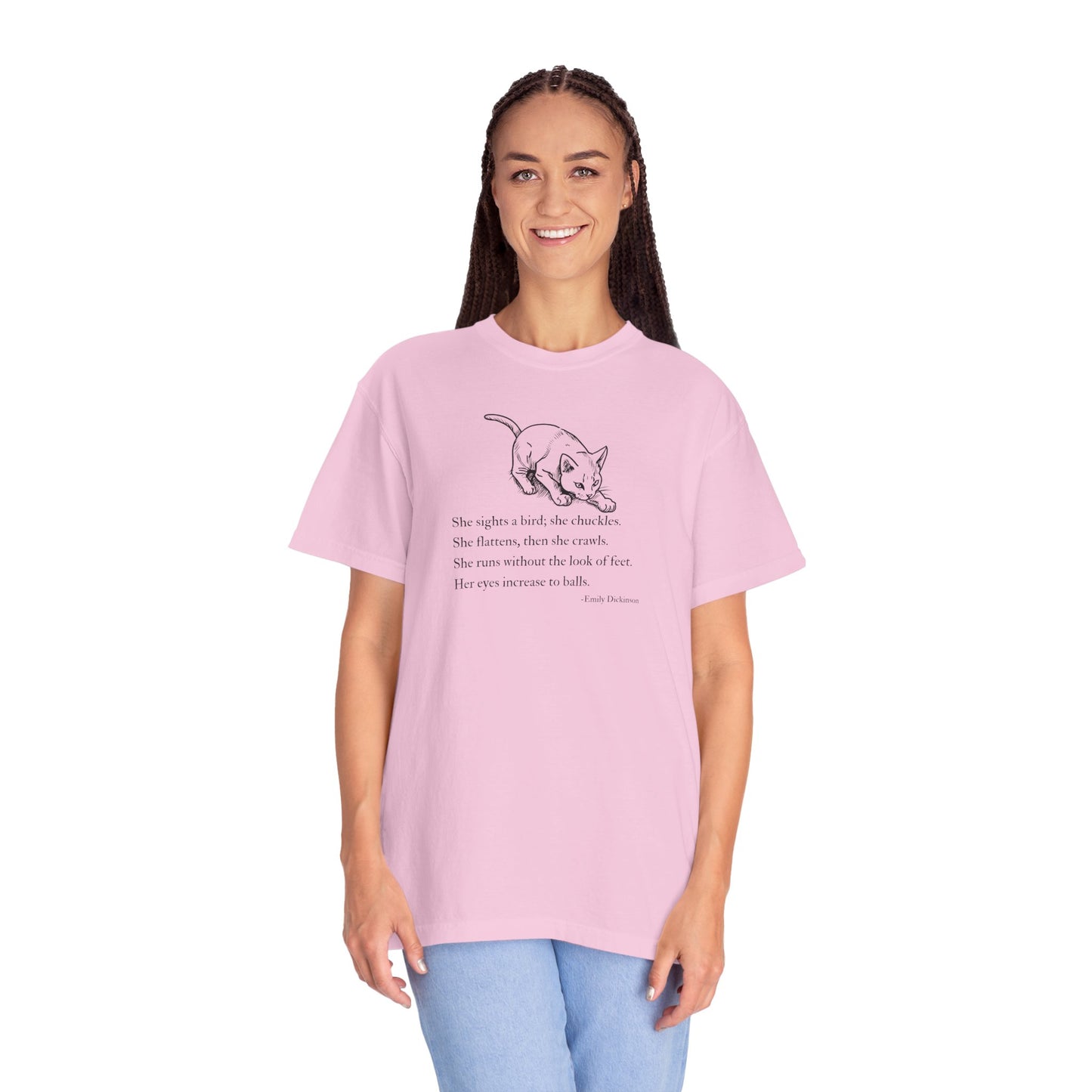 Emily Dickinson Cat Poem Unisex Garment-Dyed T-Shirt