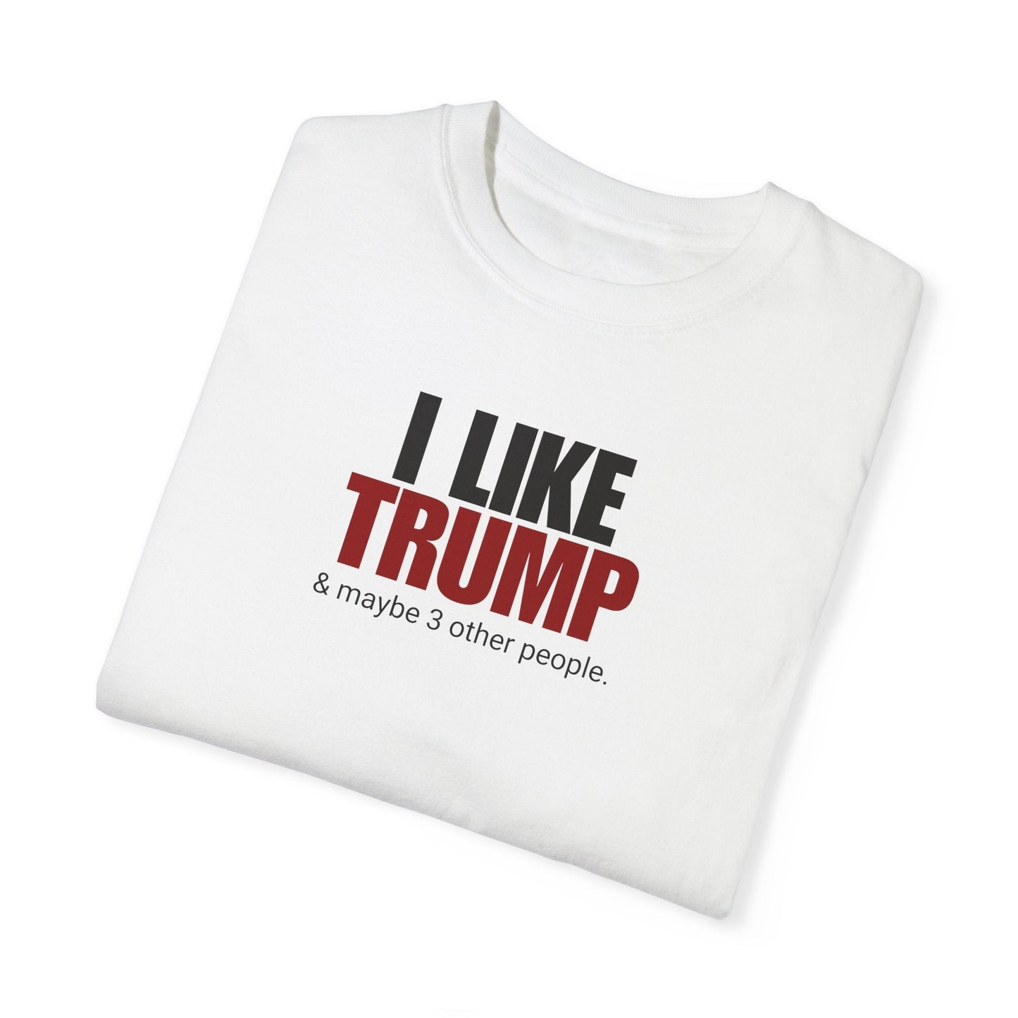 Garment-Dyed Unisex T-Shirt - "I Like Trump & Maybe 3 Other People" - Casual Statement Tee for Political Fans Printify