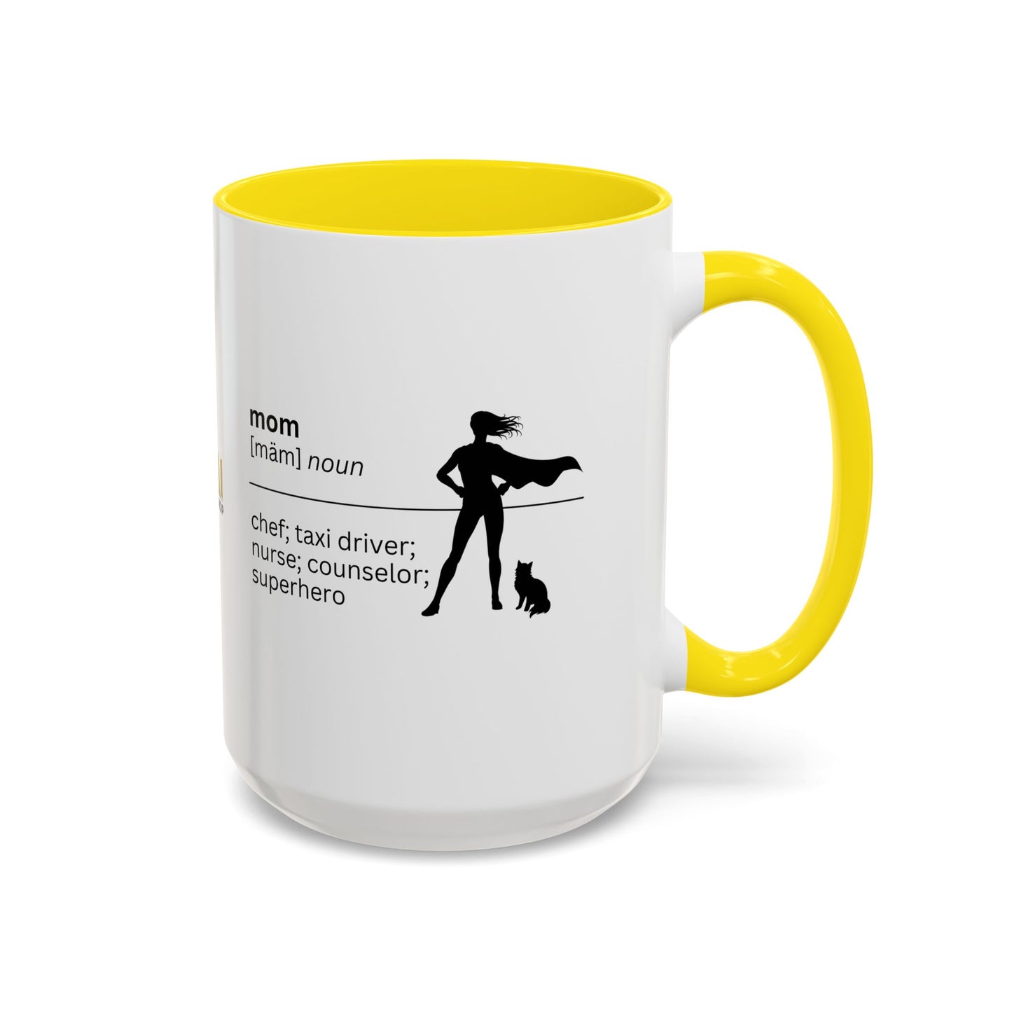 Mom Superhero Accent Coffee Mug - Perfect Gift for Moms