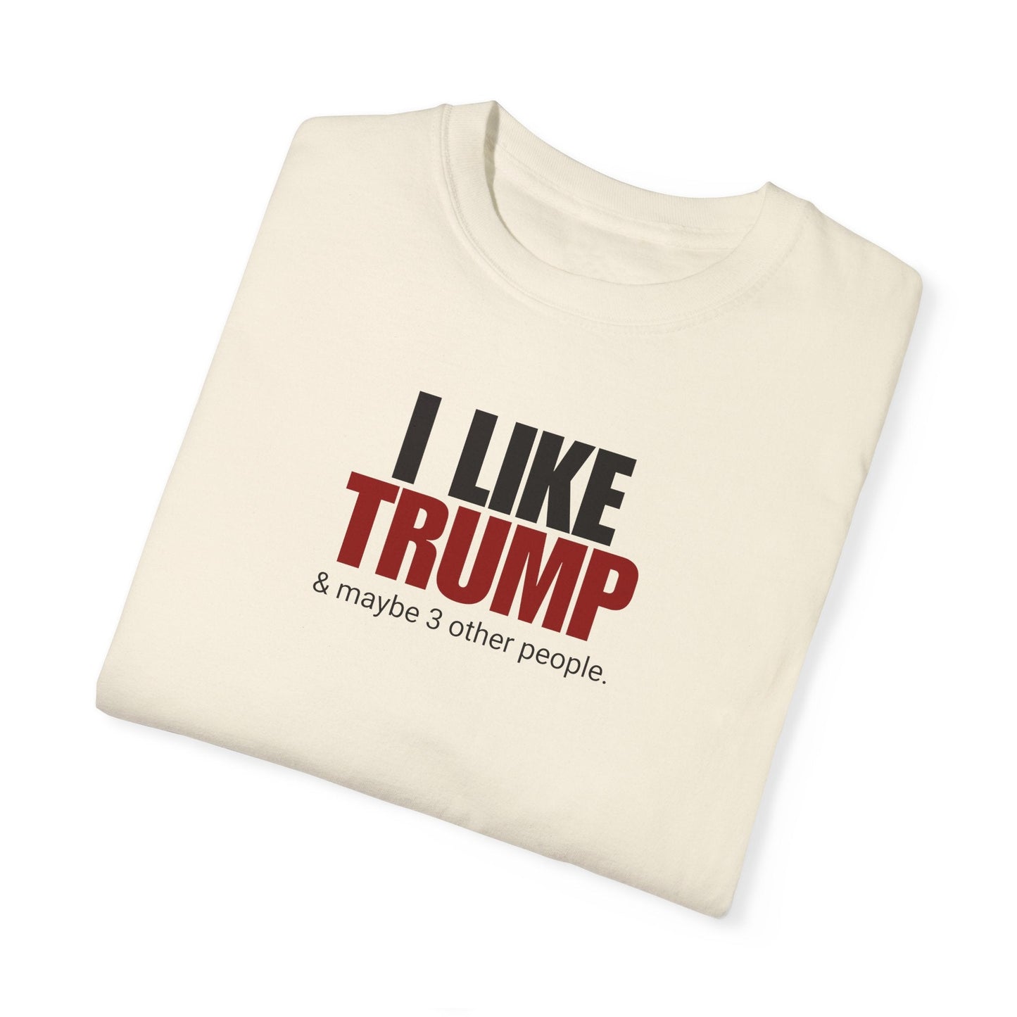Garment-Dyed Unisex T-Shirt - "I Like Trump & Maybe 3 Other People" - Casual Statement Tee for Political Fans Printify