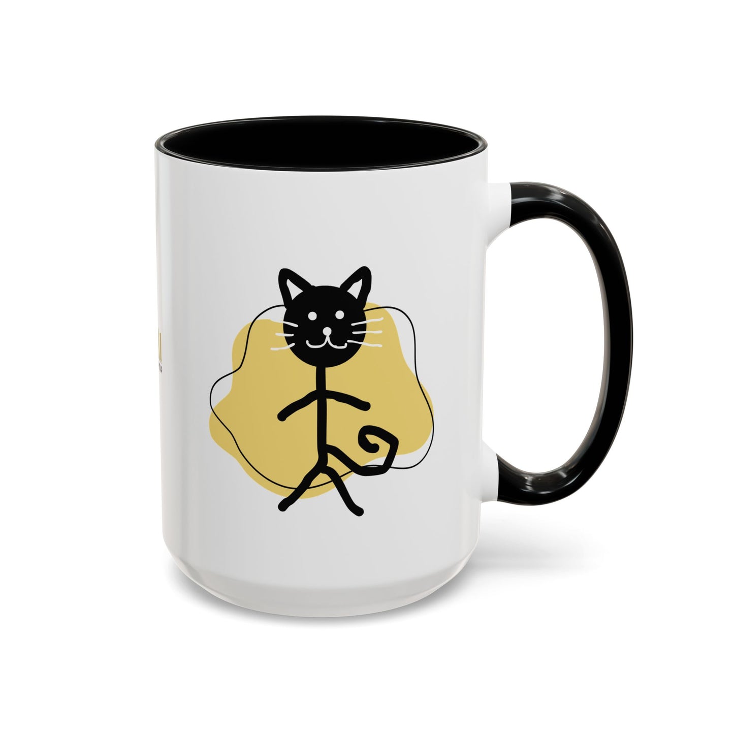 Playful Cat Accent Coffee Mug - 11oz & 15oz