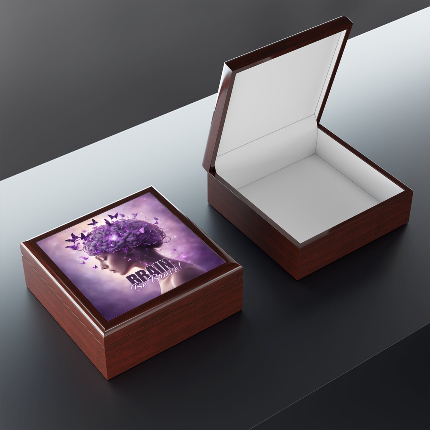 Beautiful Brain Be Brave Jewelry Box