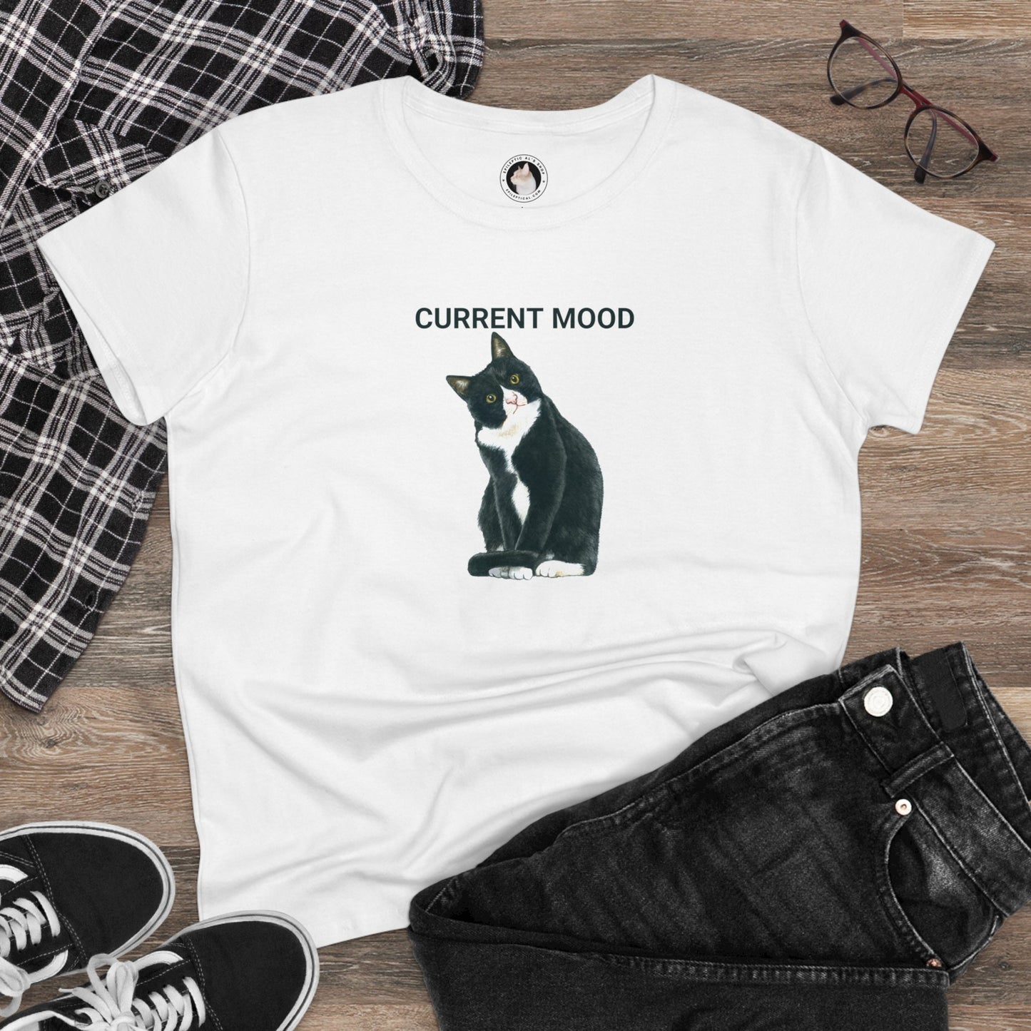 Current Mood: Wha? Women's Midweight Cotton Tee