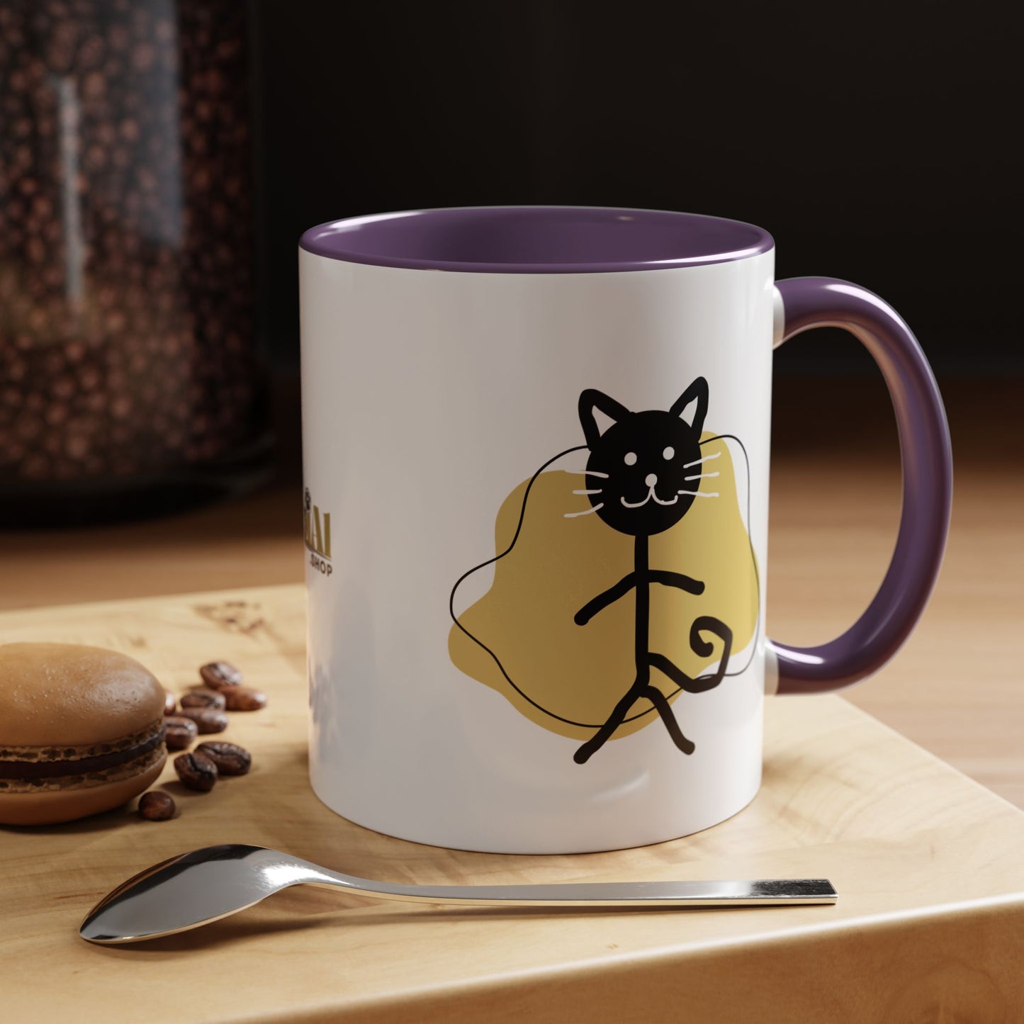 Playful Cat Accent Coffee Mug - 11oz & 15oz