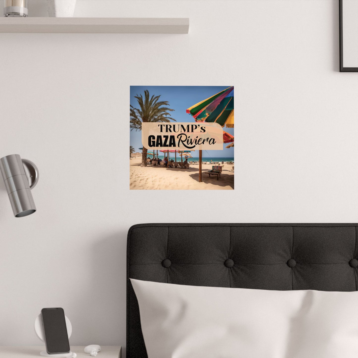 Trump's Gaza Riviera Satin Poster