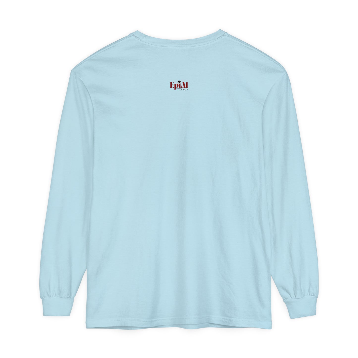 Cat Hair Accessorized Unisex Garment-dyed Long Sleeve T-Shirt