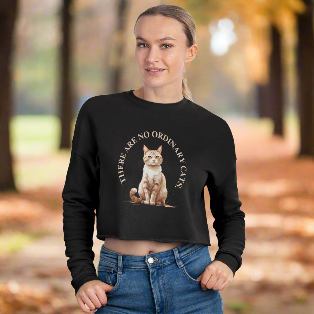 No Ordinary Cats Women's Cropped Sweatshirt