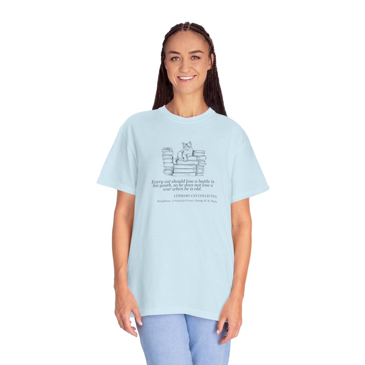 Literary Cat Unisex T-Shirt - A Feast for Crows