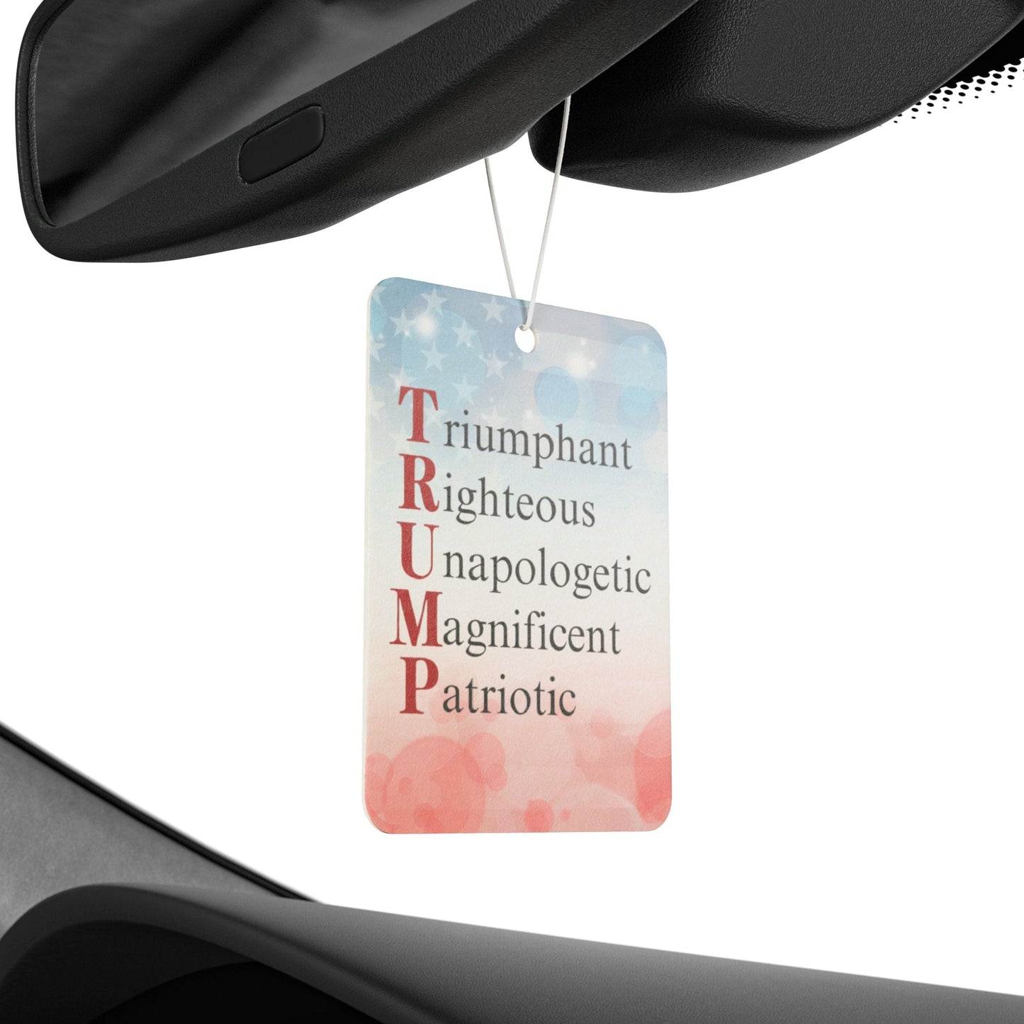 Political Statement Car Air Freshener - Pro-Trump Design Printify