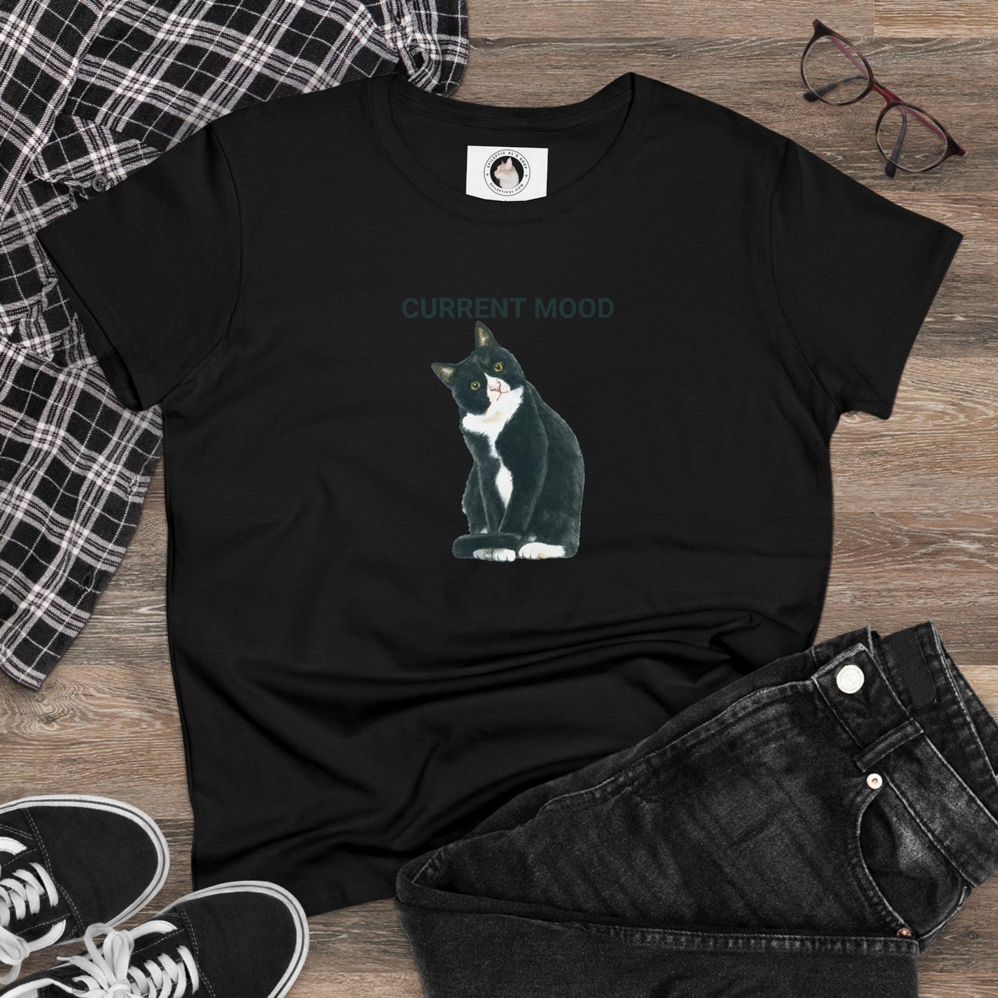 Current Mood: Wha? Women's Midweight Cotton Tee