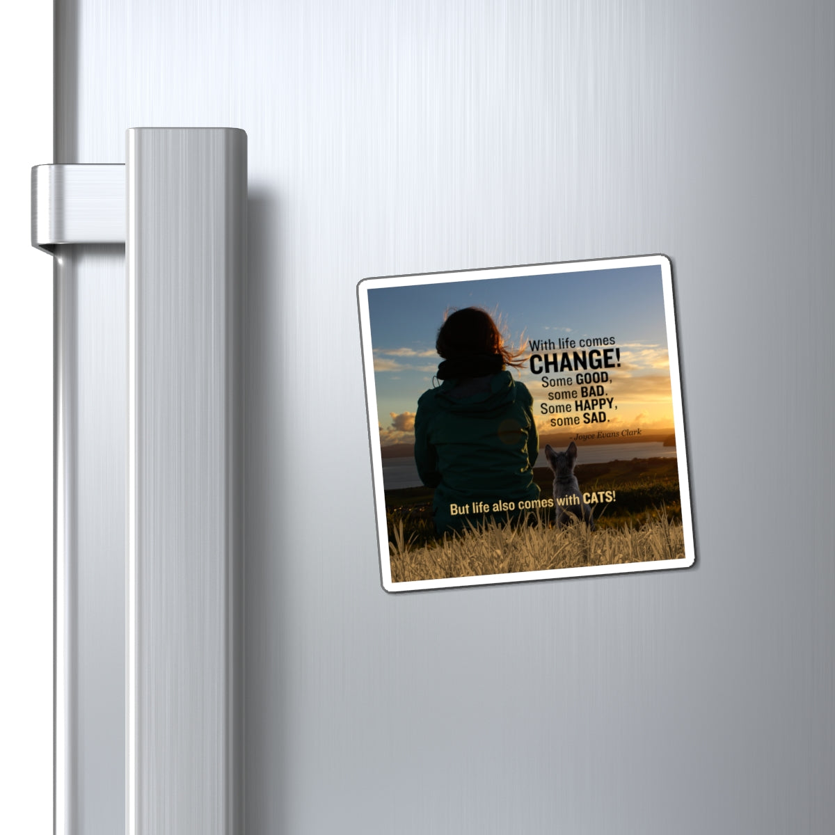 Photo depicting the Life Comes with Cats Magnets from EpiAl's Shop.