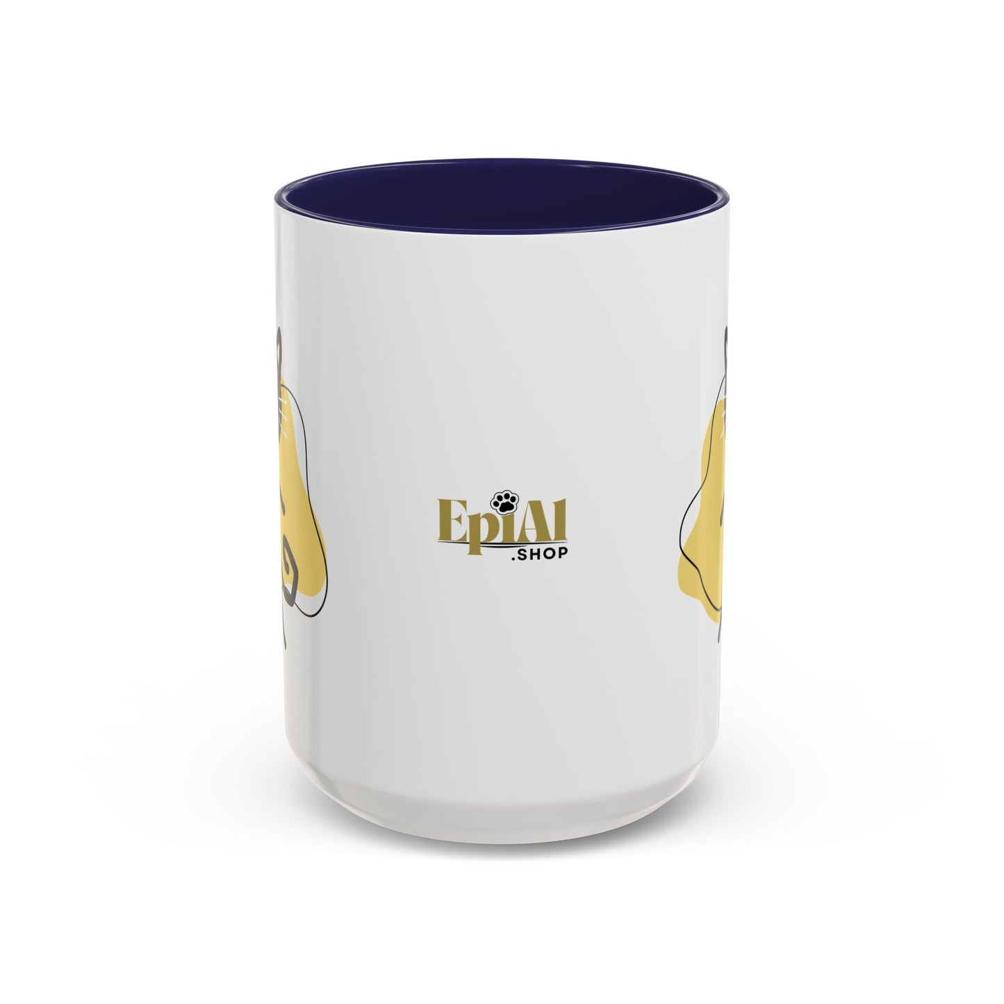 Playful Cat Accent Coffee Mug - 11oz & 15oz