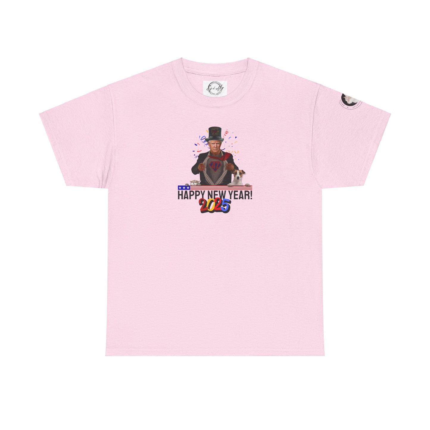 Trump Happy New Year 2025 Unisex Heavy Cotton Tee