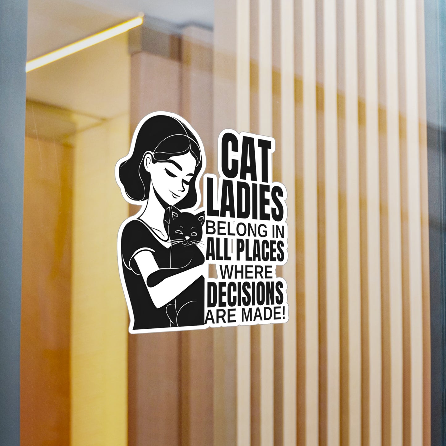 Cat Lady Vinyl Decal for Cat Lovers