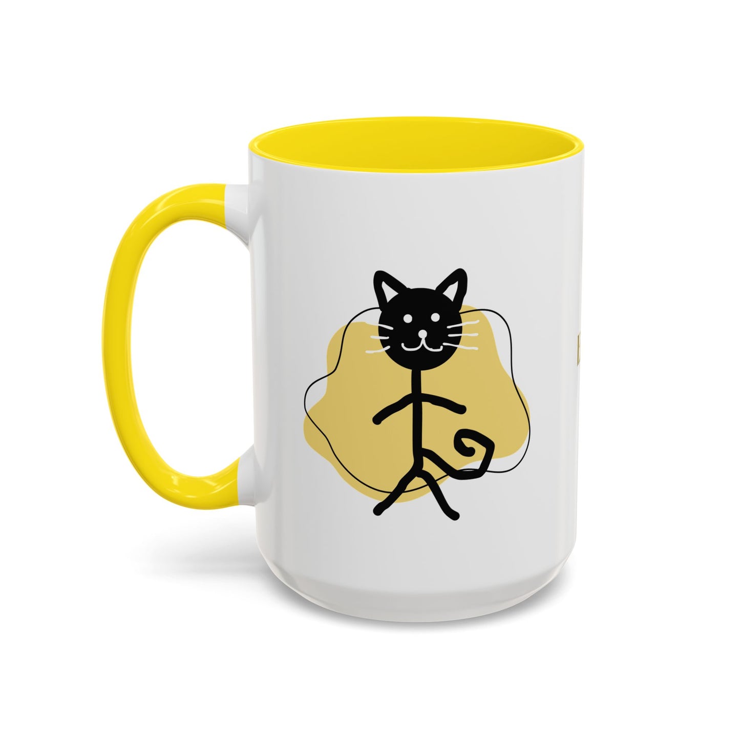 Playful Cat Accent Coffee Mug - 11oz & 15oz