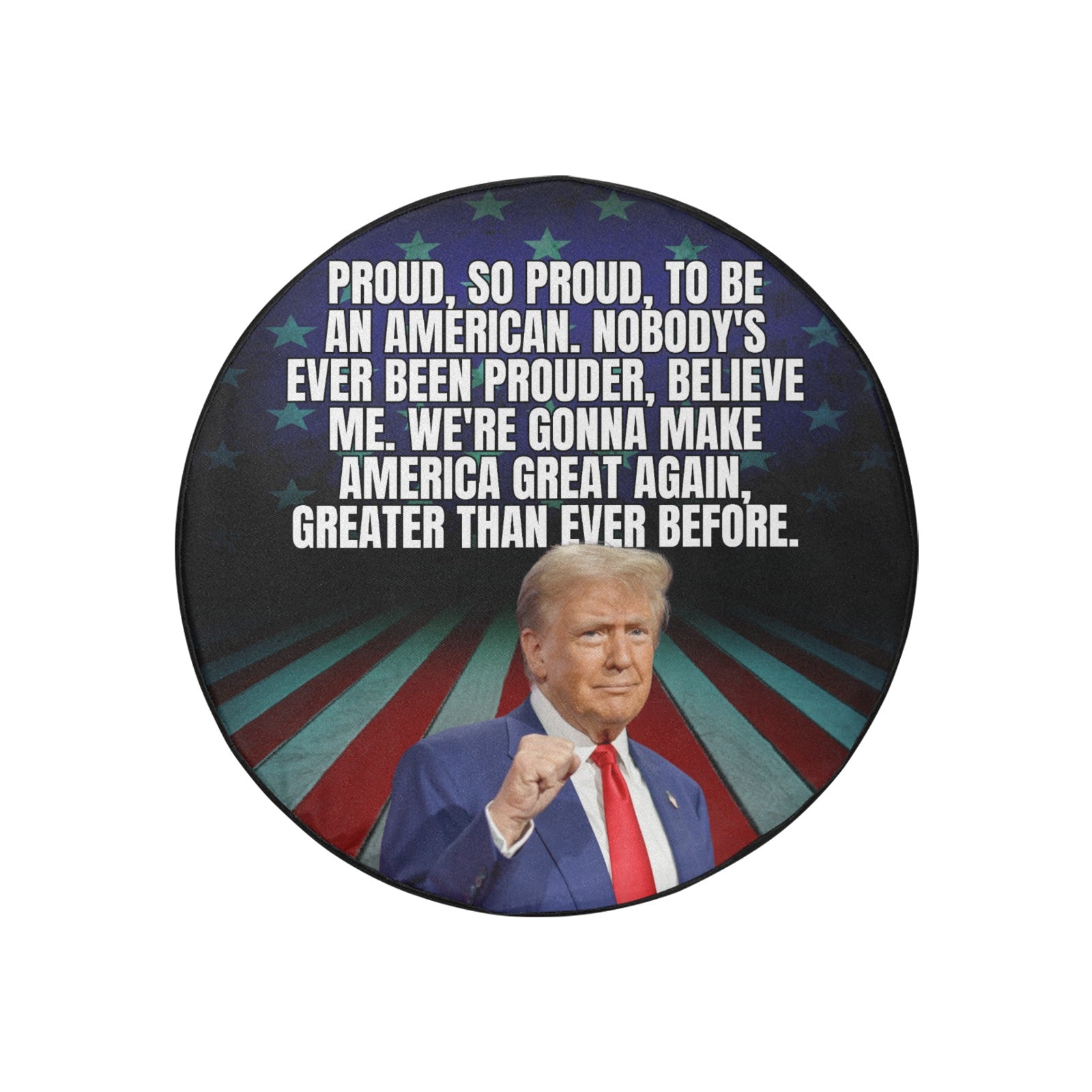 Trump Proud to be American Spare Tire Cover (Small)(15")