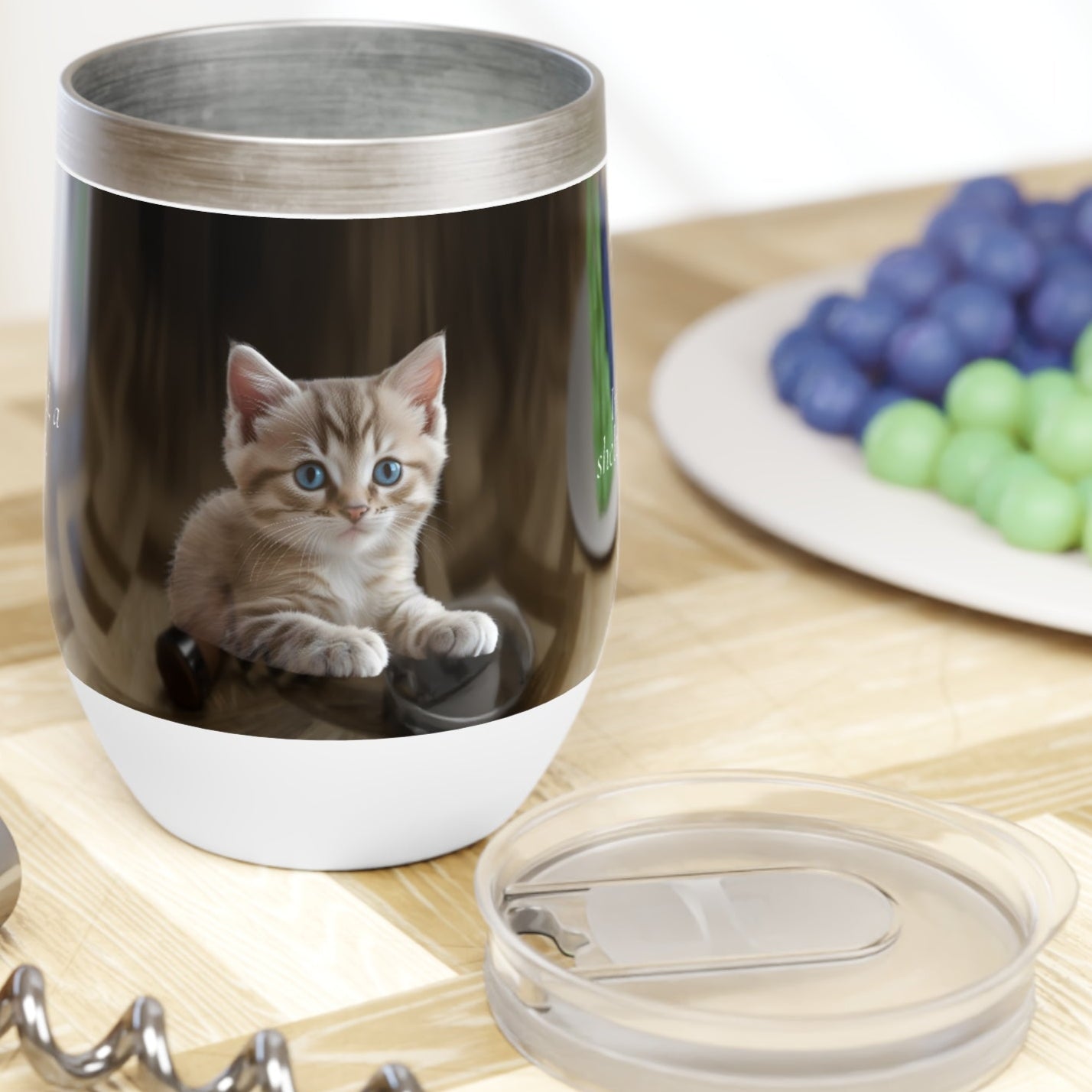 Photo depicting the A Little One is Born Chill Wine Tumbler from EpiAl's Shop.