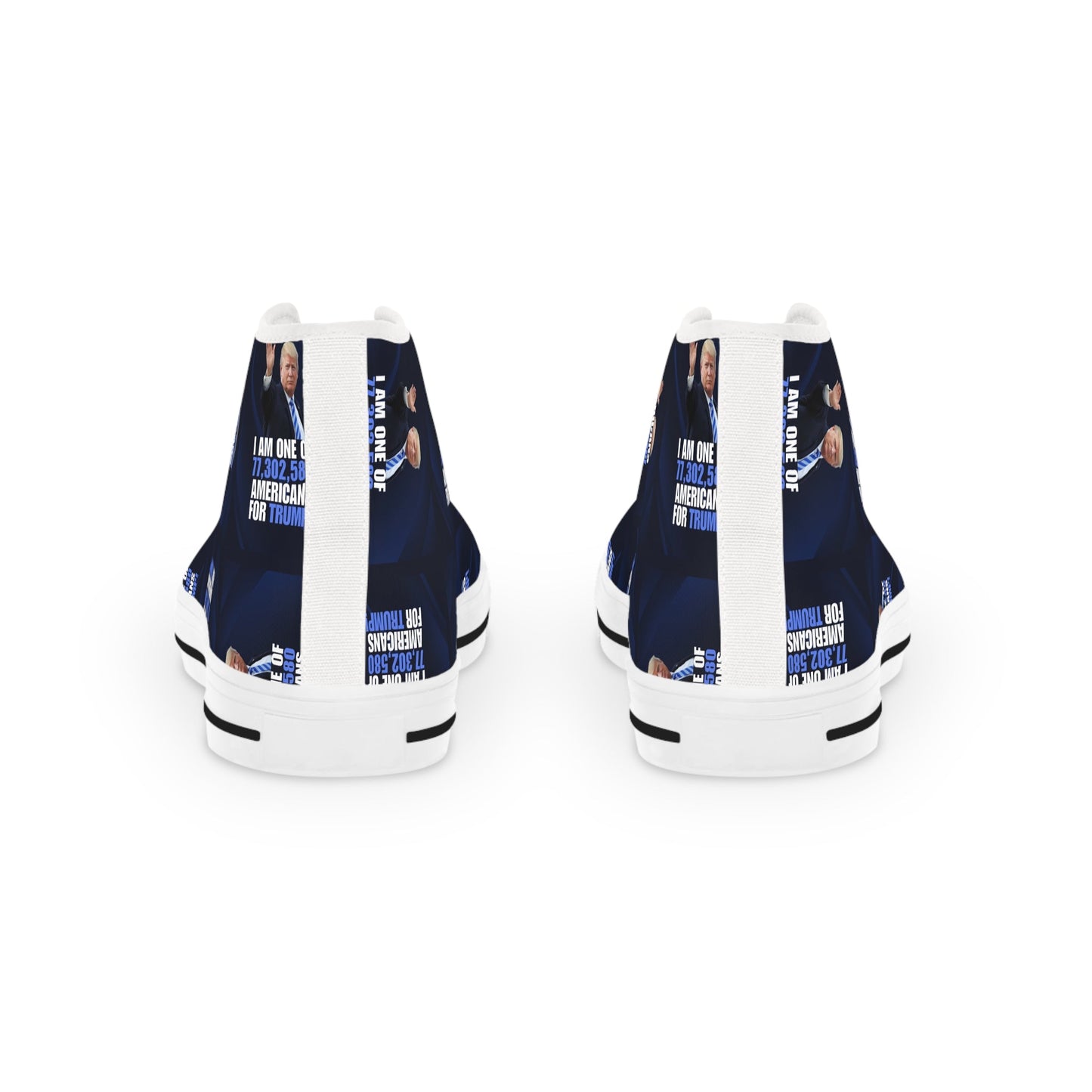 Men's High Top Sneakers – 'I Am One of the Americans for Trump' Statement Shoes Printify