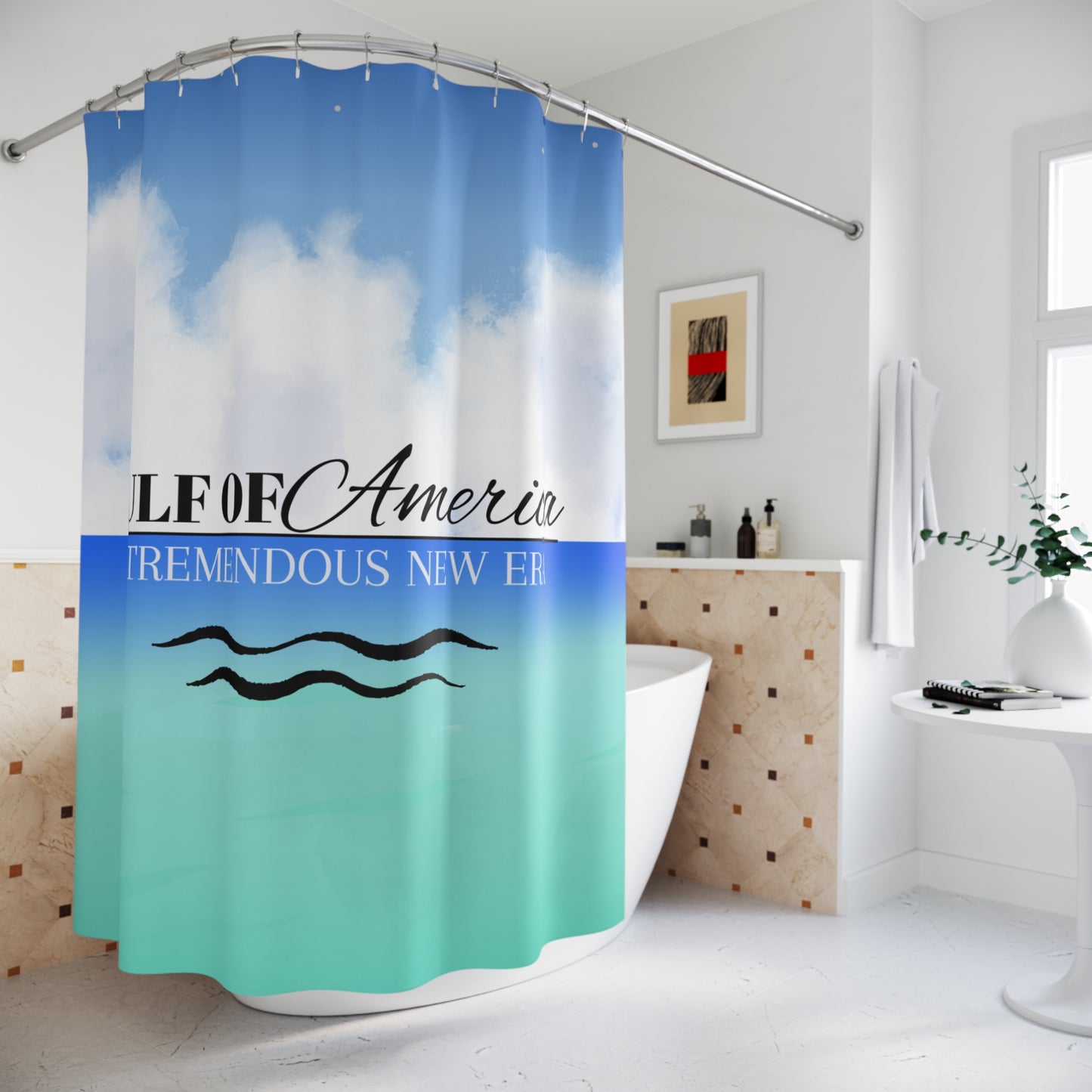 Gulf of America Tremendous New Age Shower Curtain