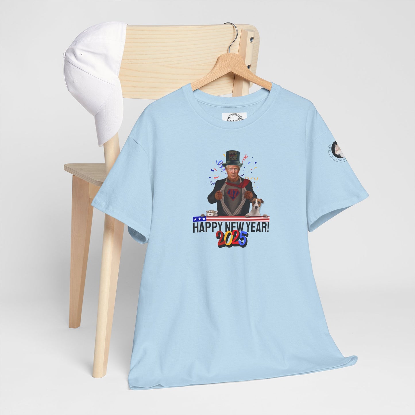 Trump Happy New Year 2025 Unisex Heavy Cotton Tee