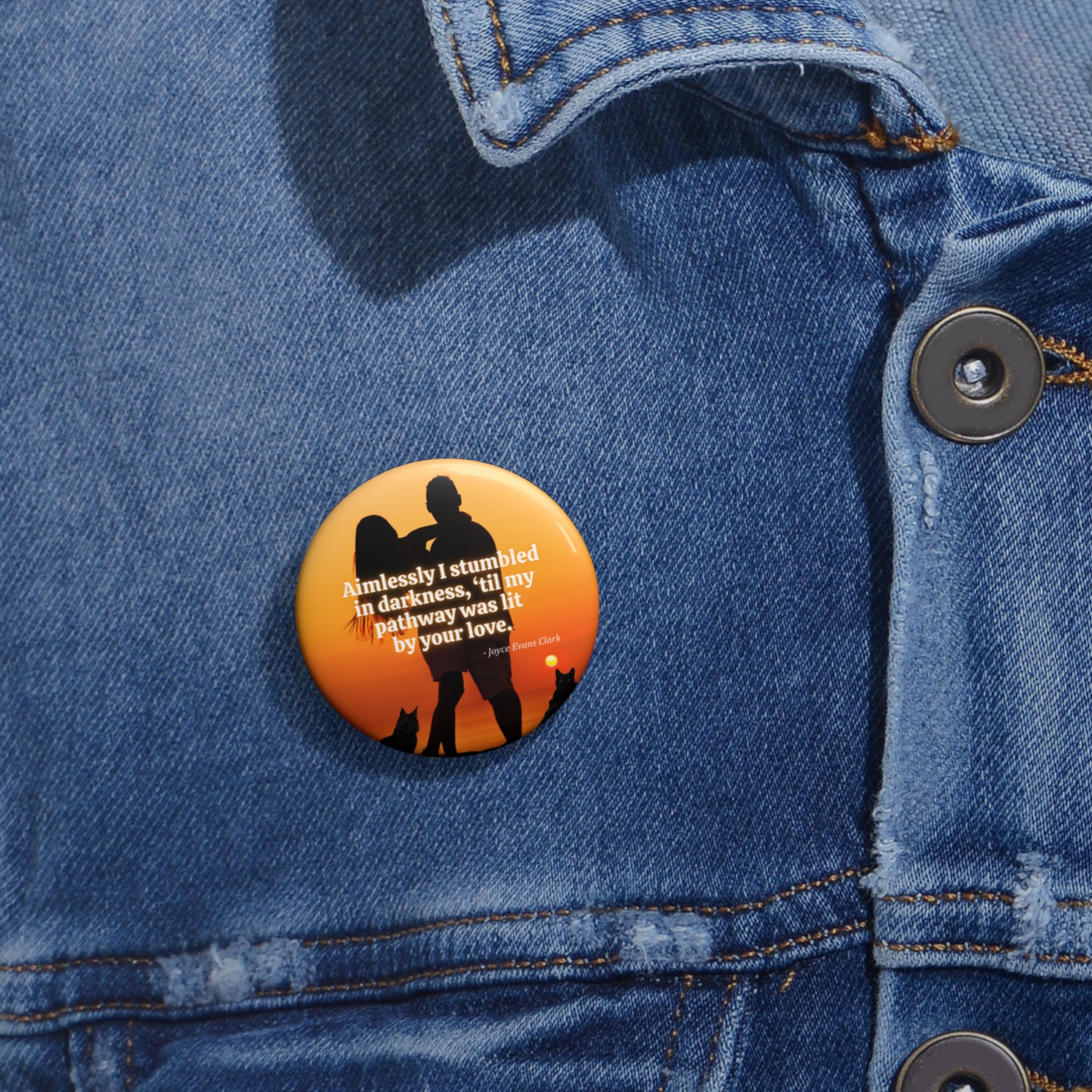 Photo depicting the Aimlessly Pin Buttons from EpiAl's Shop.