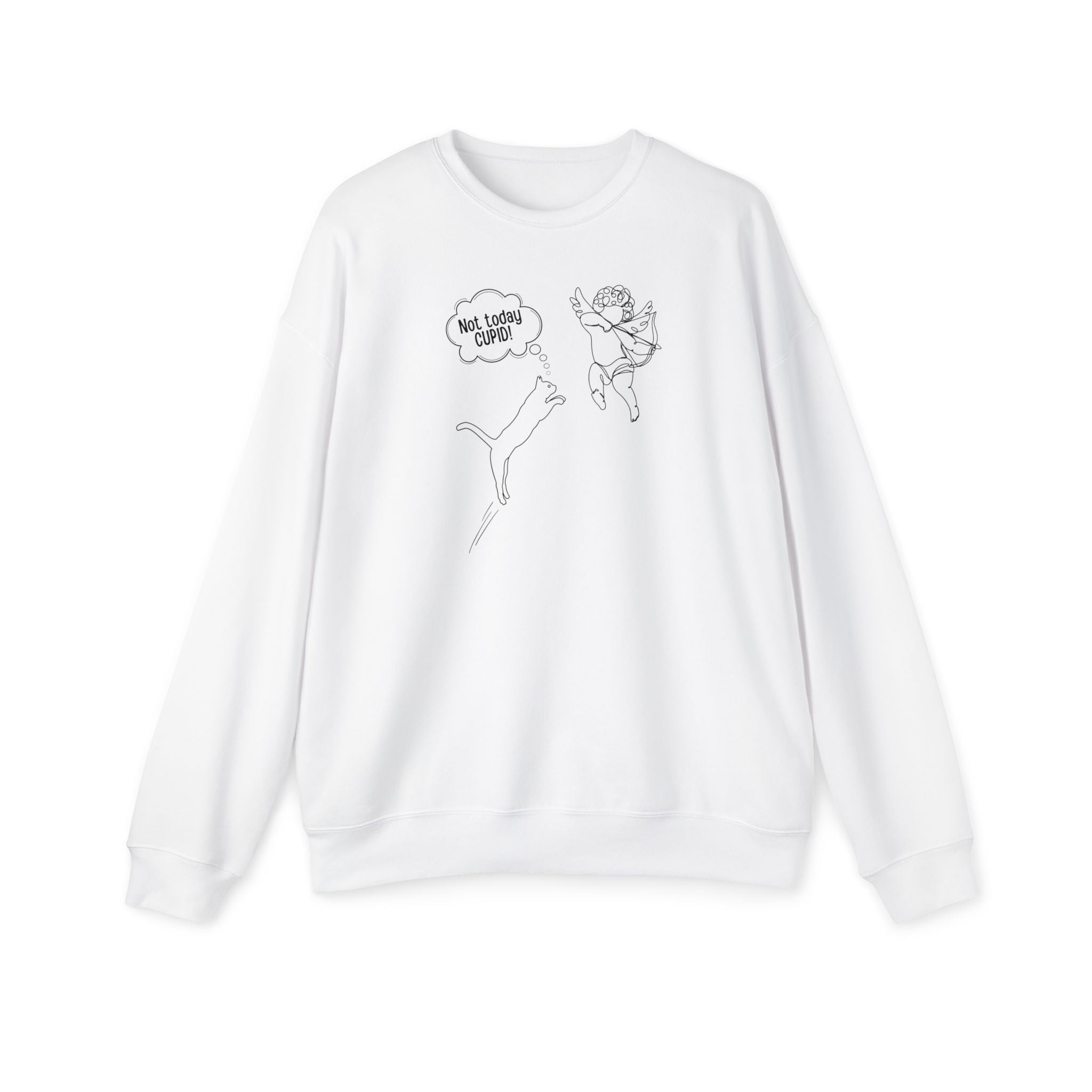 Not Today Cupid Valentine's Day Women's Drop Shoulder Sweatshirt - EpiAl's Shop