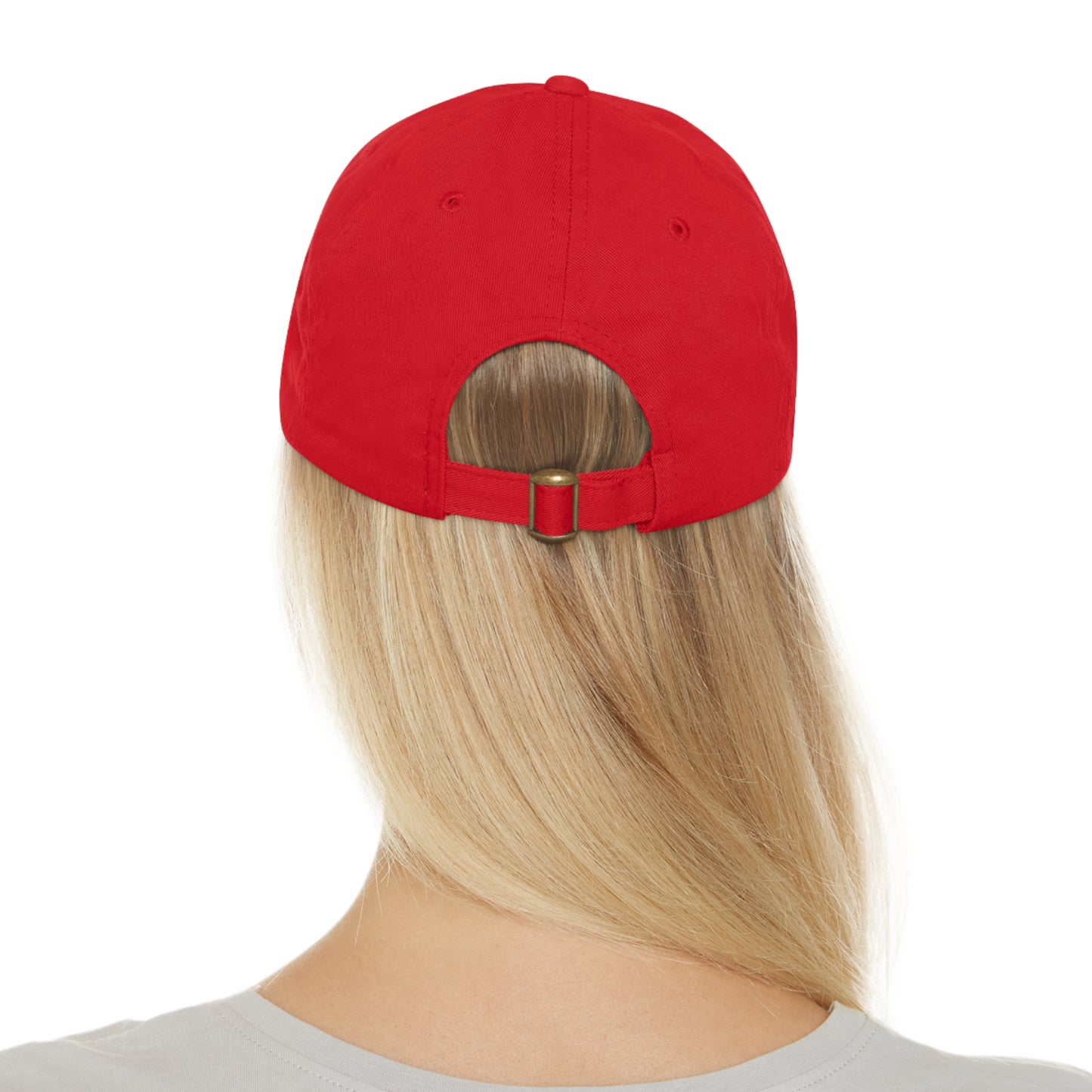 Never Give Up - Kamala Dad Hat with Leather Patch