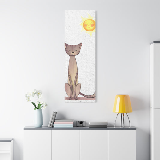 Sunny Cat Matte Canvas, Stretched, 1.25"