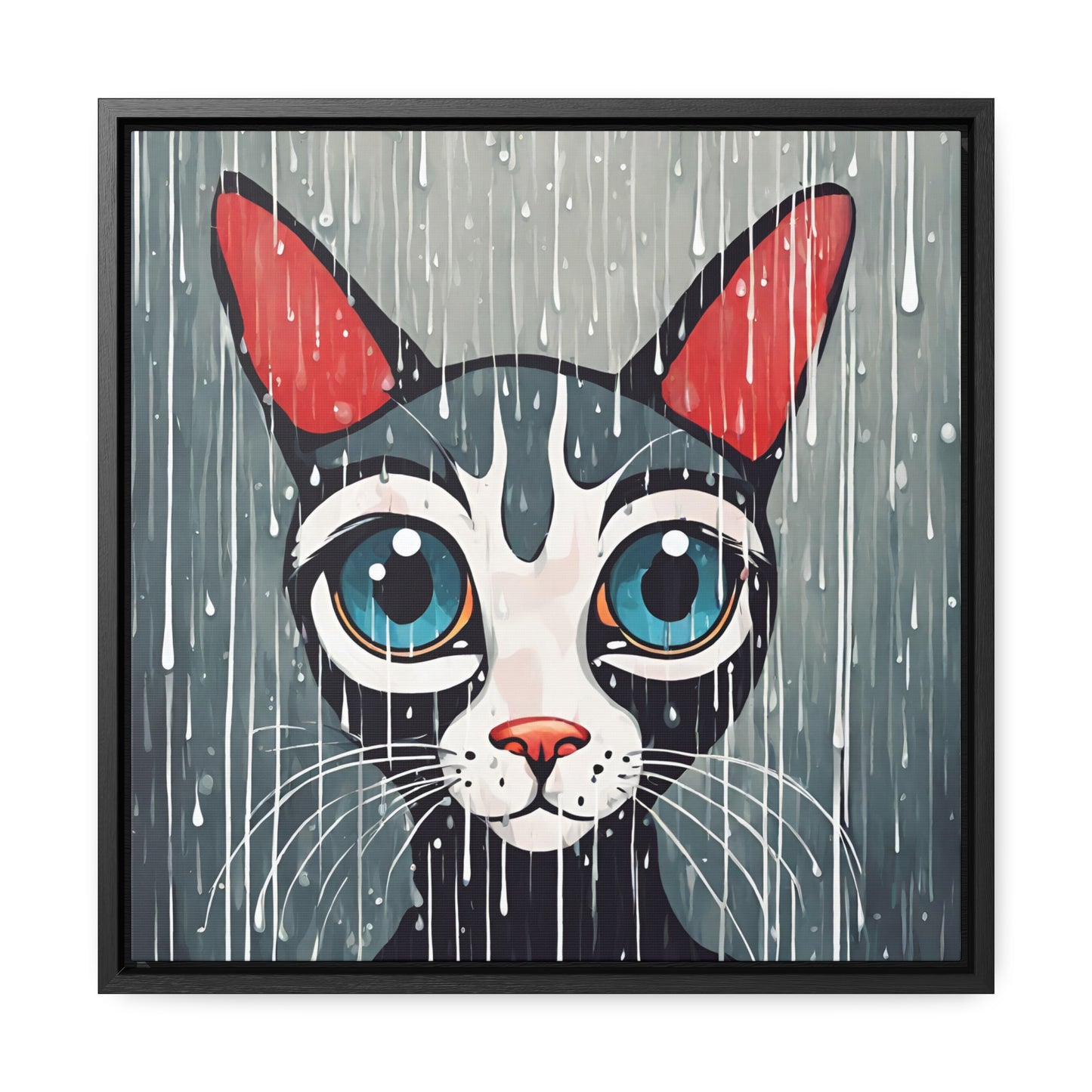 Blue Eyed Cat Gallery Canvas Wraps, Square Frame - Canvas - Epileptic Al’s Shop