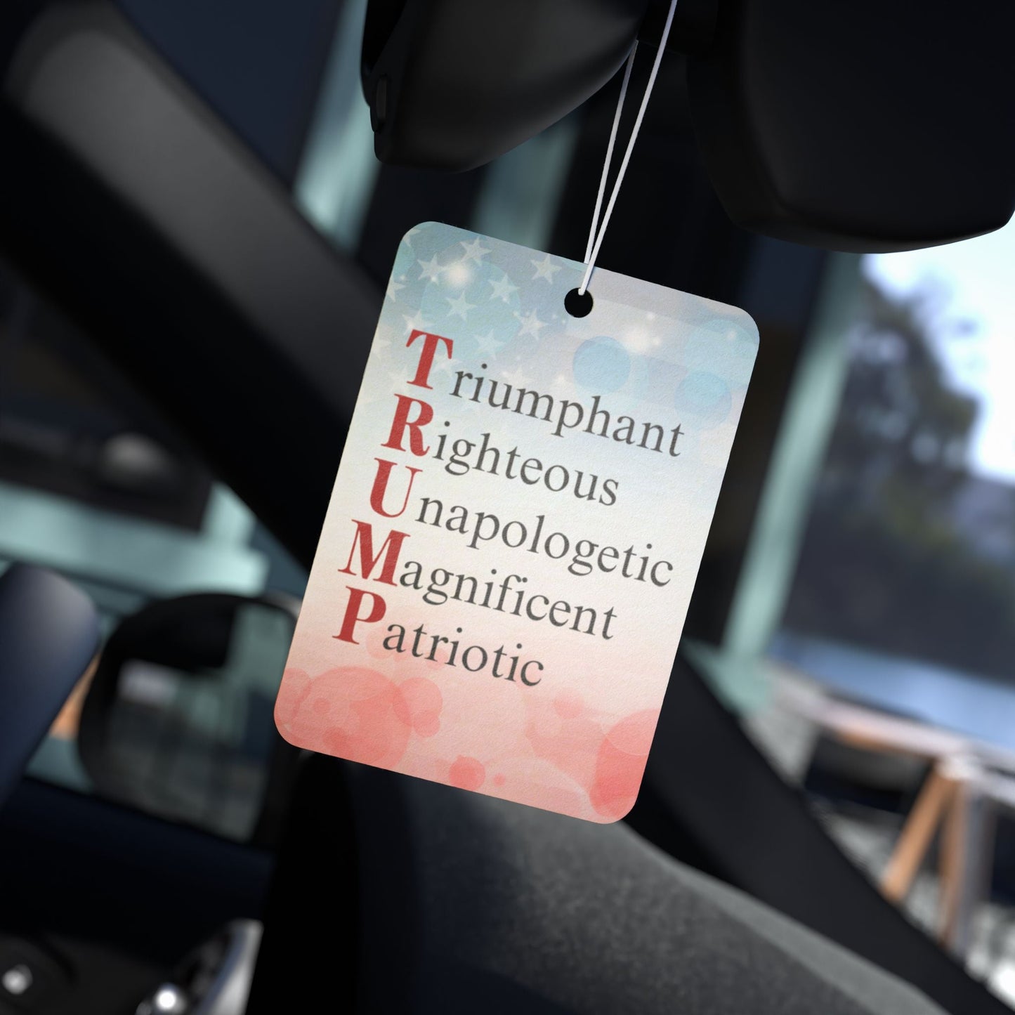 Political Statement Car Air Freshener - Pro-Trump Design Printify