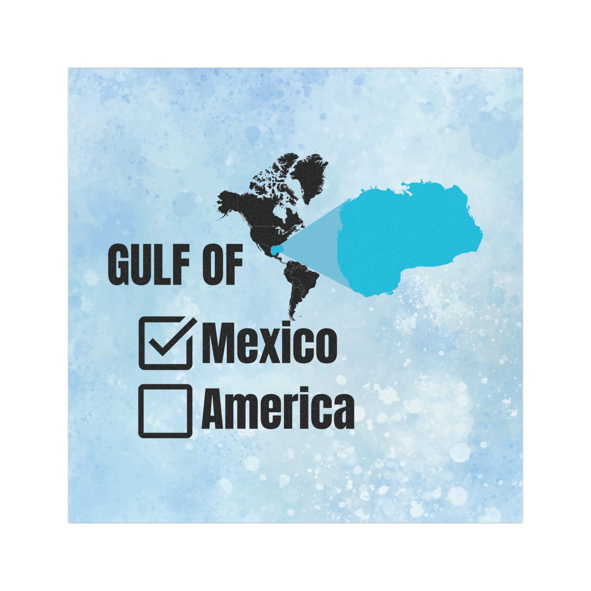 Gulf of Mexico Checkbox Car Magnet