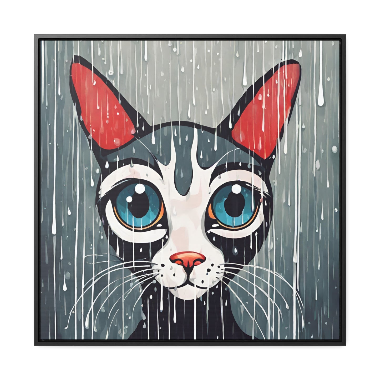 Blue Eyed Cat Gallery Canvas Wraps, Square Frame - Epileptic Al’s Shop
