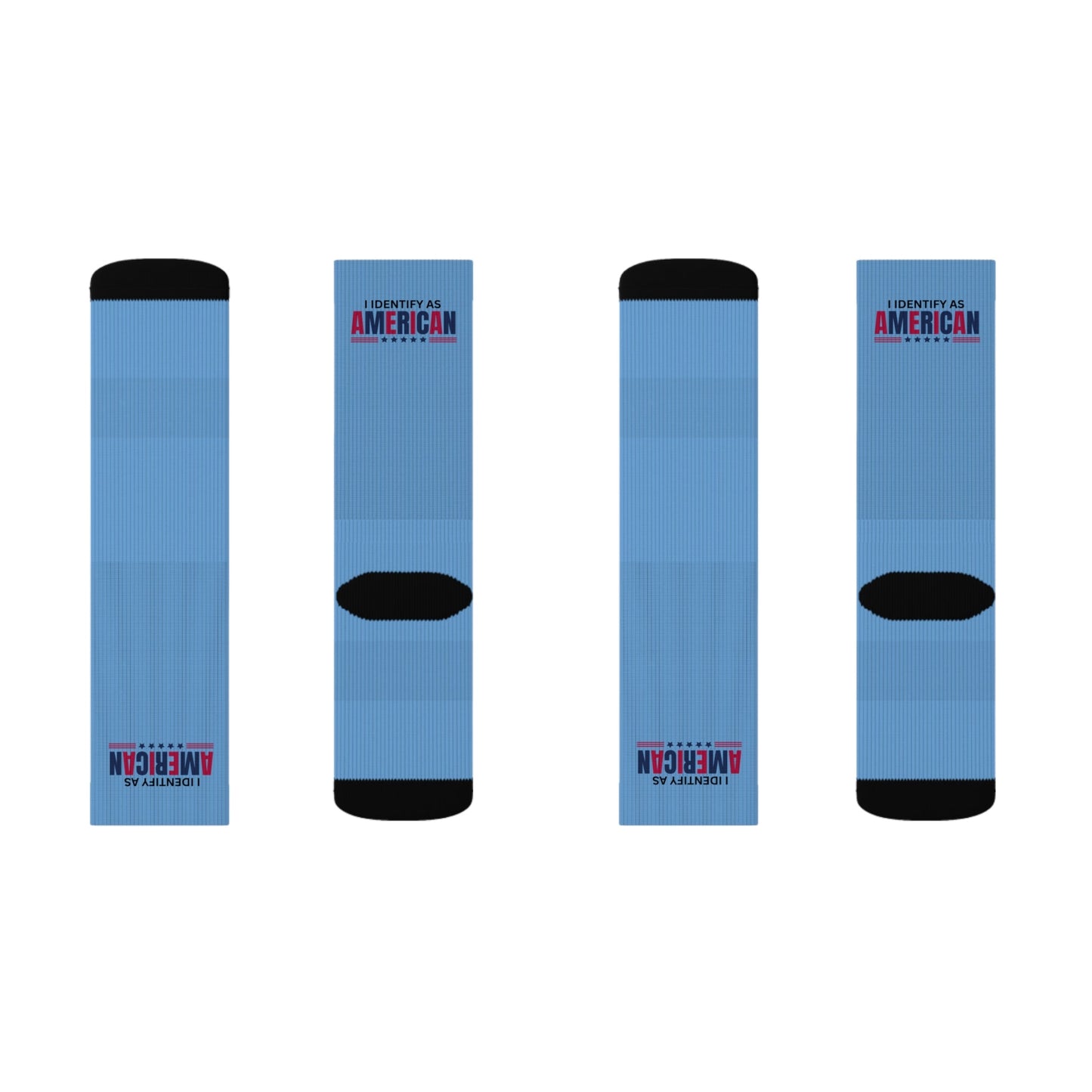 Identifies as American Sublimation Socks Printify