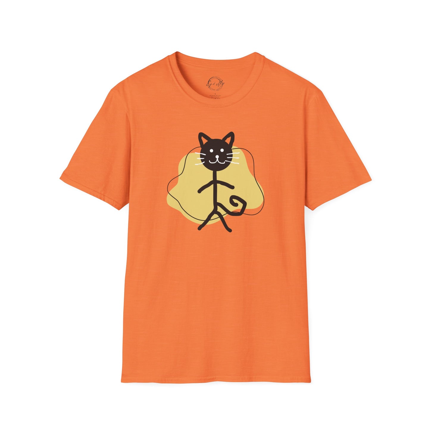Playful Cat Graphic T-Shirt – Unisex Softstyle Tee for Cat Lovers