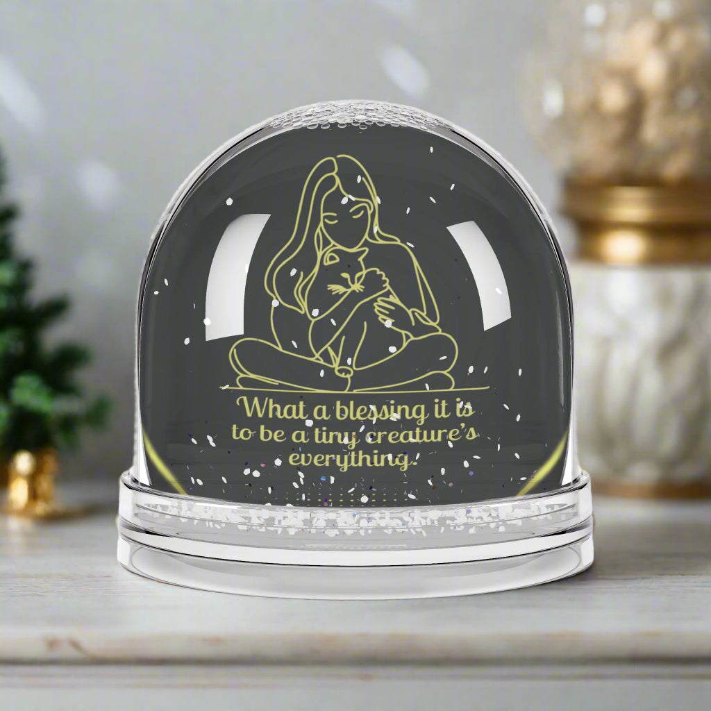 Whimsical Tiny Creature Glitter Snow Globe