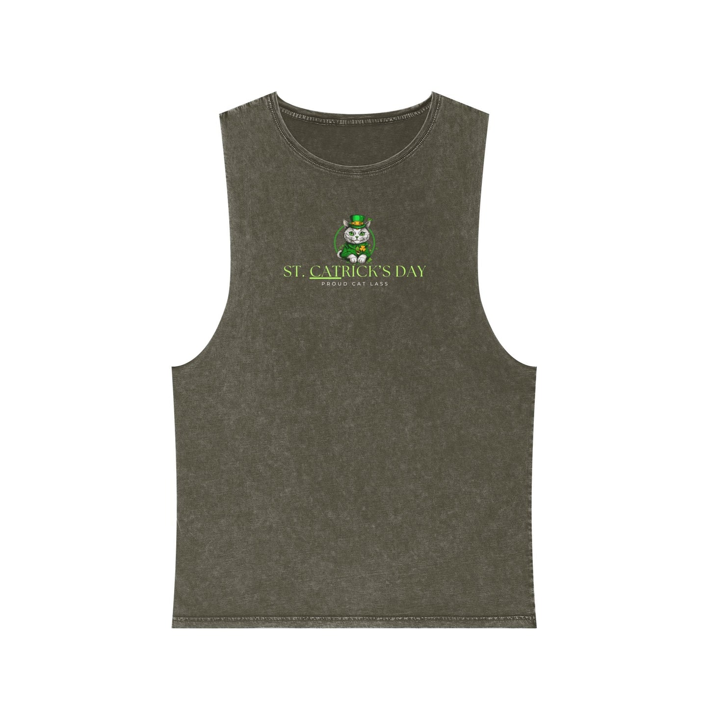 St. Patrick's Day Unisex Stonewash Tank Top Printify
