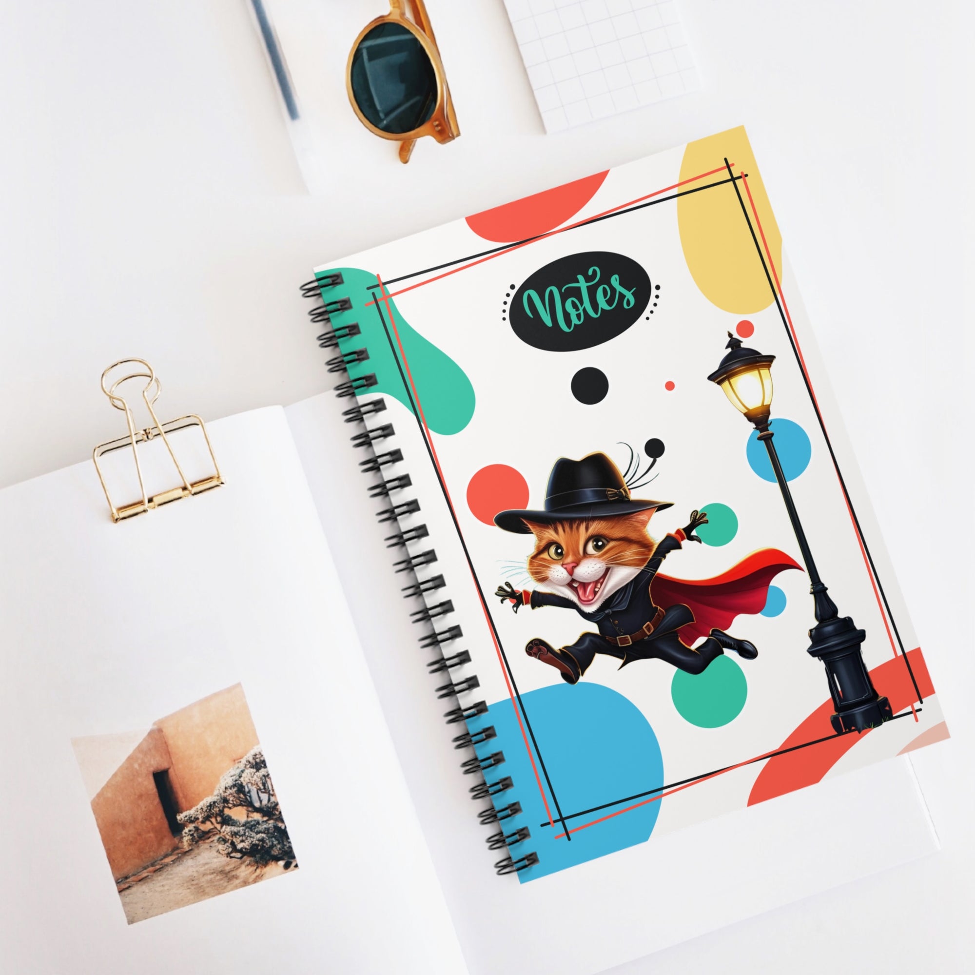 Kitty Kapers Spiral Notebook for Students or Cat Lovers