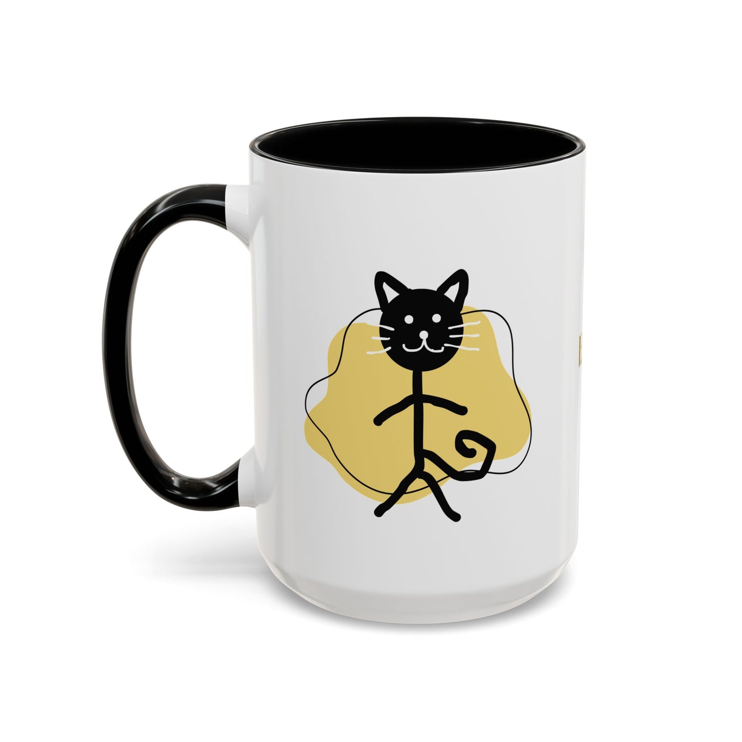 Playful Cat Accent Coffee Mug - 11oz & 15oz