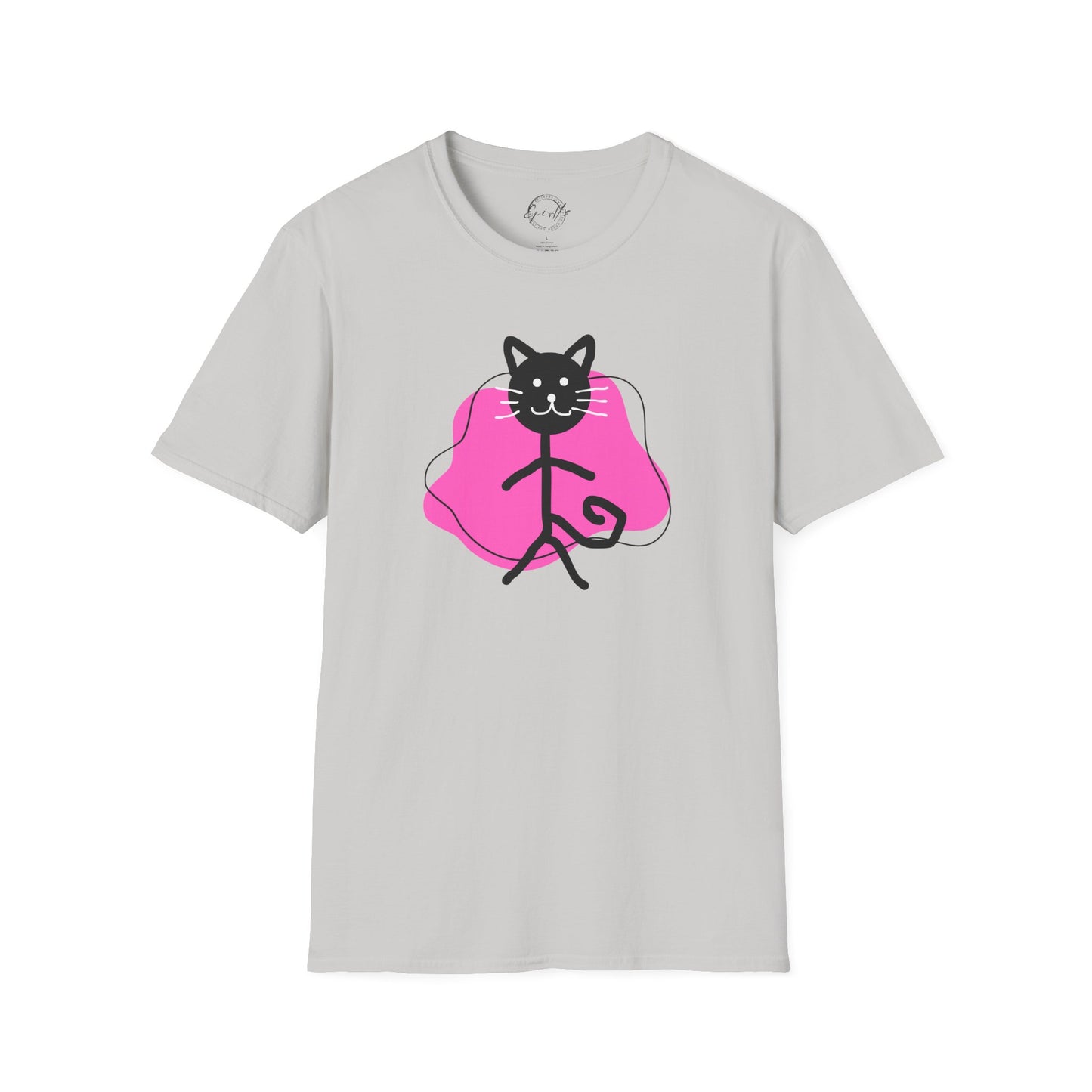 Playful Cat Graphic T-Shirt – Unisex Softstyle Tee for Cat Lovers