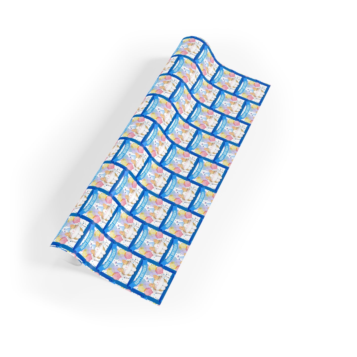 Little Boy Kitty Birthday Gift Wrapping Paper Rolls, 1pc