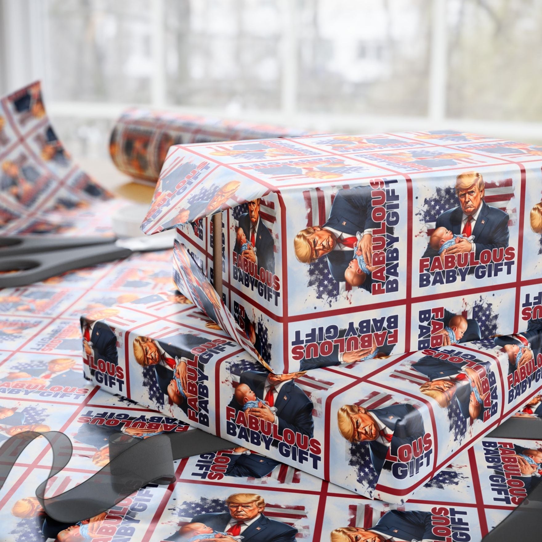 Trump Fabulous Baby Gift Wrapping Paper