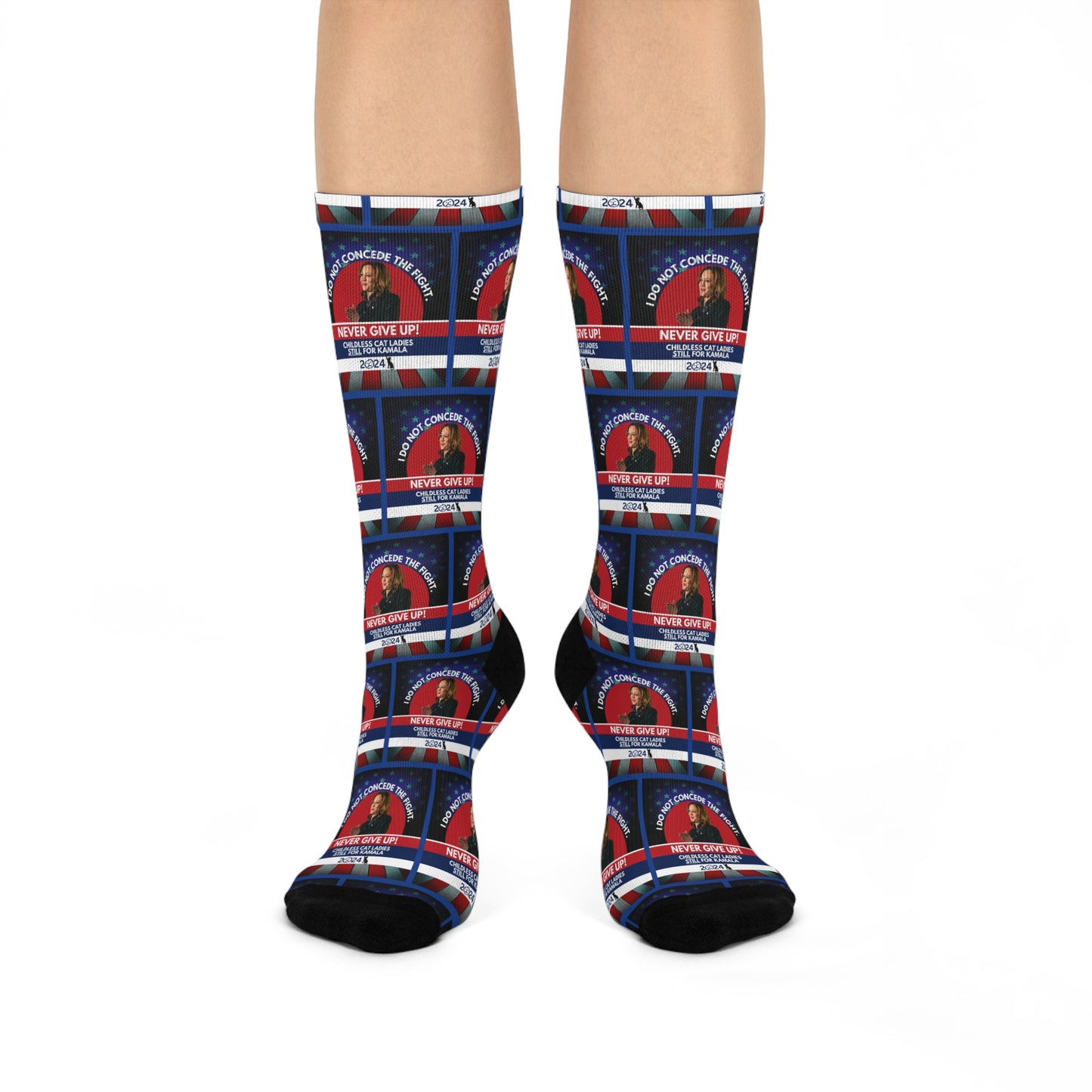 Never Give Up - Kamala Cushioned Crew Socks