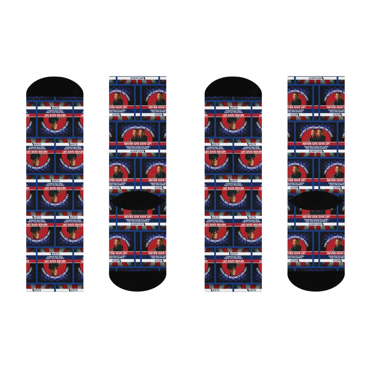 Never Give Up - Kamala Cushioned Crew Socks