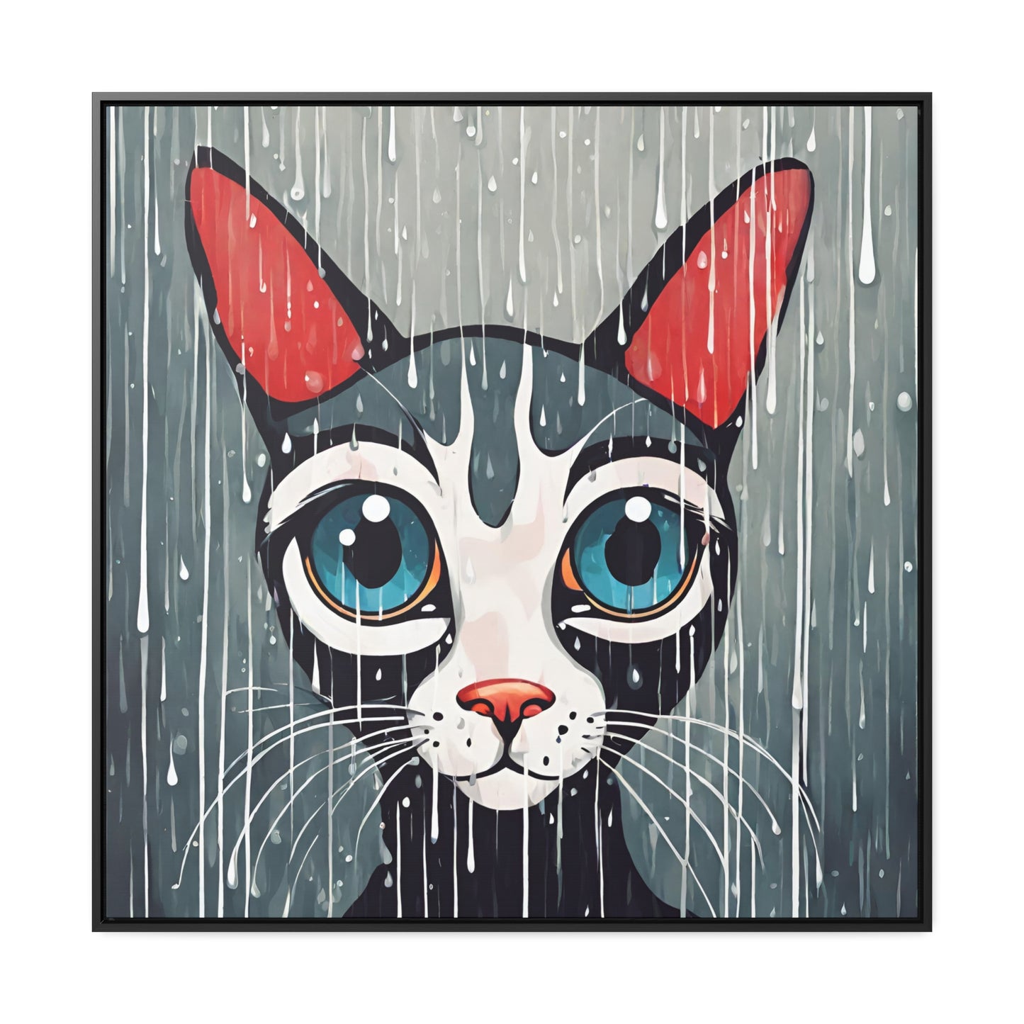 Blue Eyed Cat Gallery Canvas Wraps, Square Frame - Canvas - Epileptic Al’s Shop