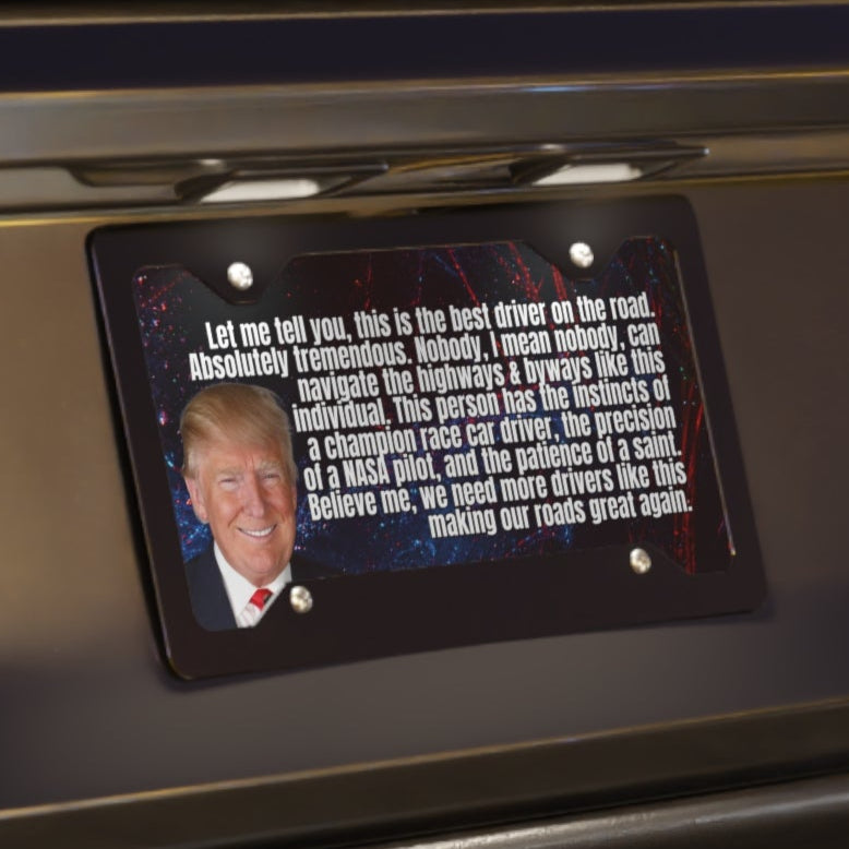 Trump Best Driver Vanity Plate