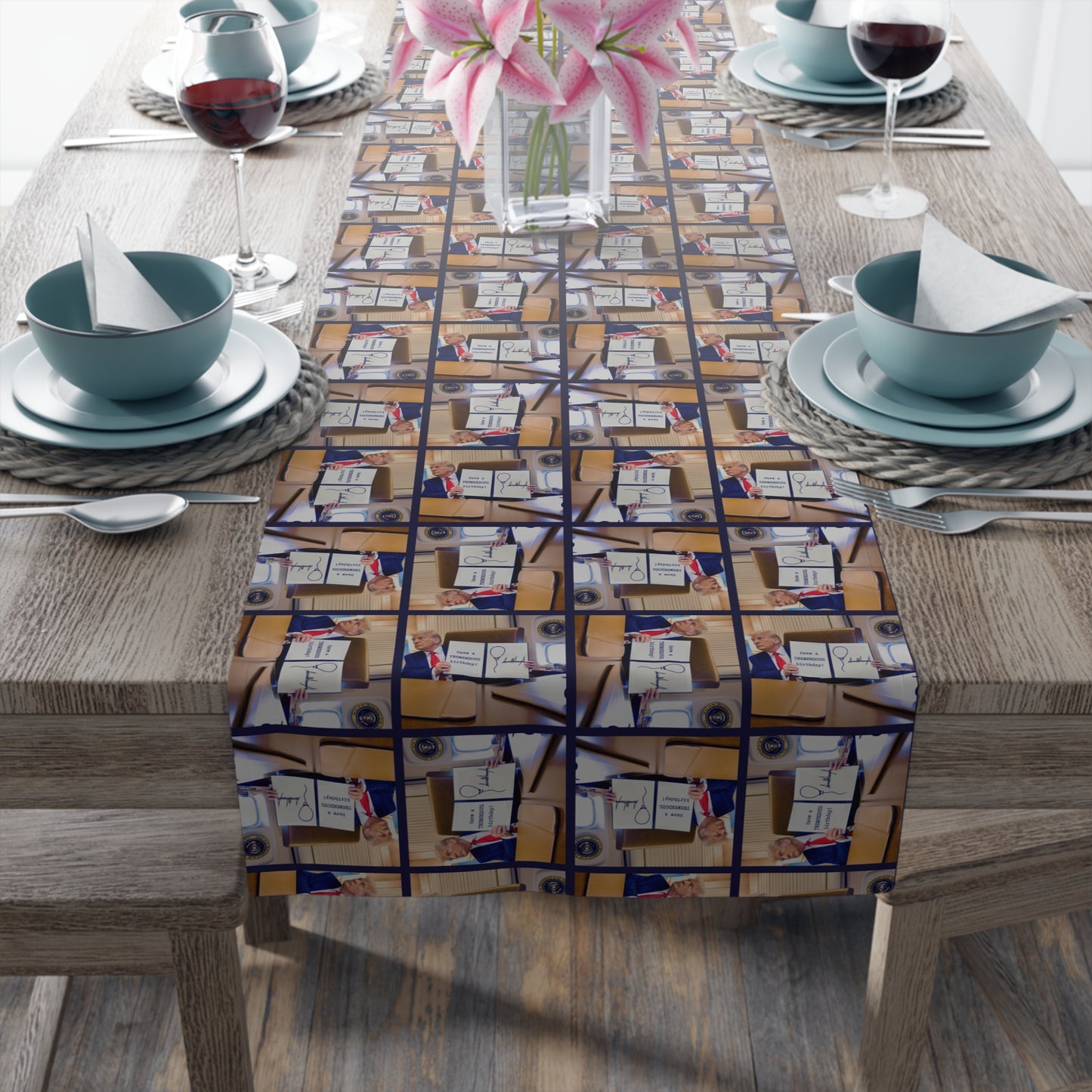 Trump Happy Birthday Table Runner - EpiAl's Shop